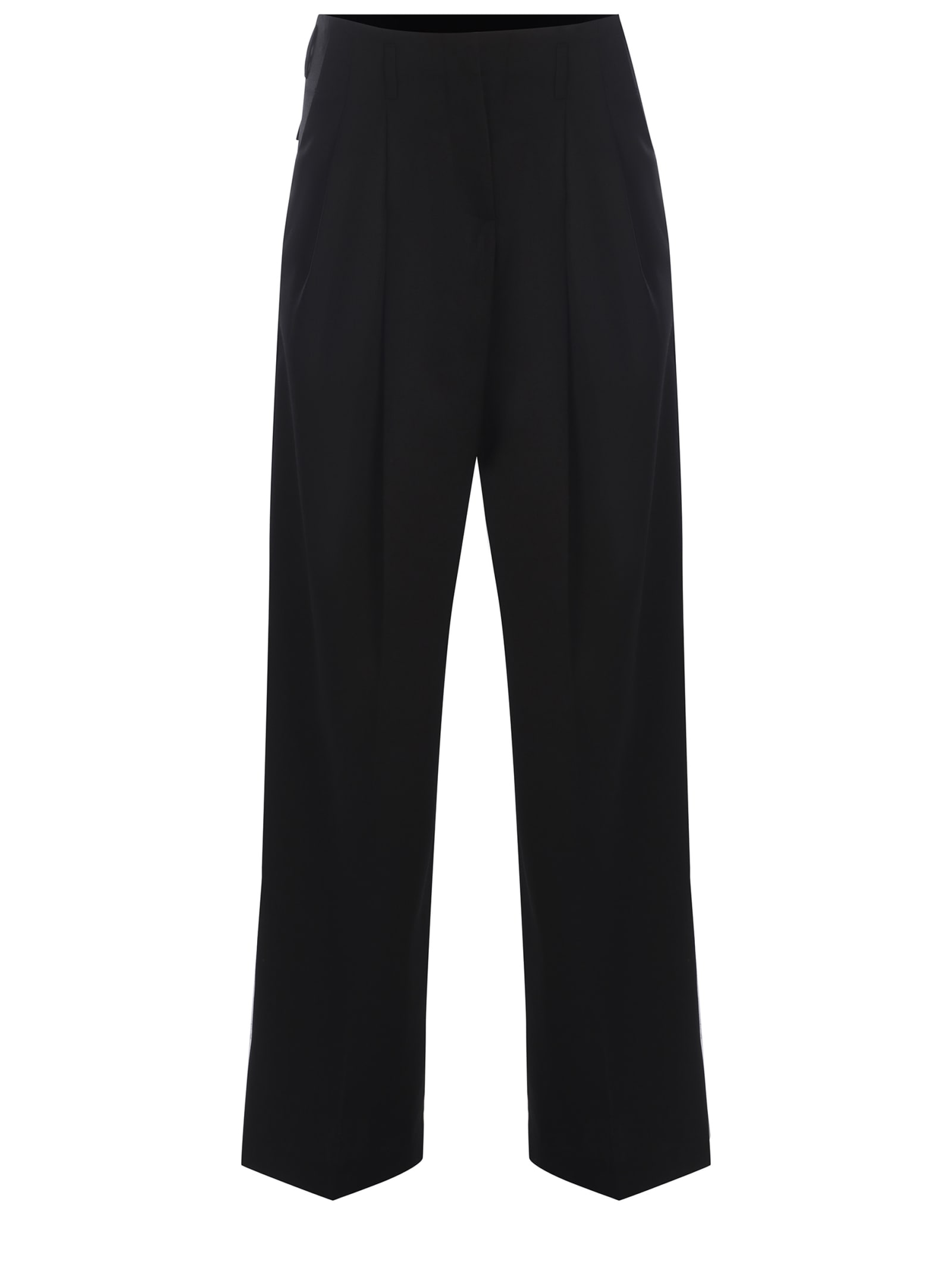 Shop Golden Goose Trousers  Star Made Of Gambardine In Nero