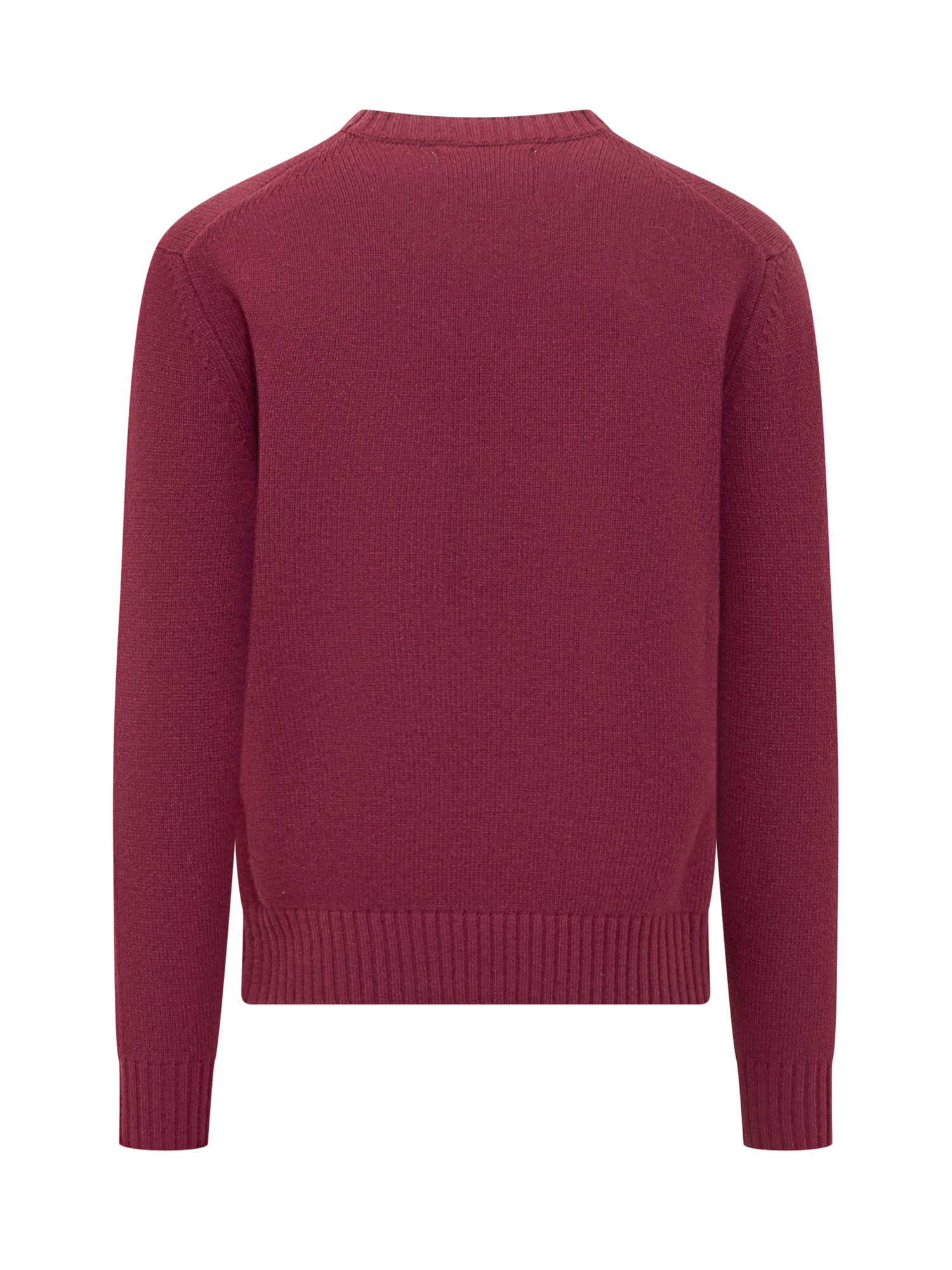 Shop Seven Gauge Merino Sweater In Bordeaux