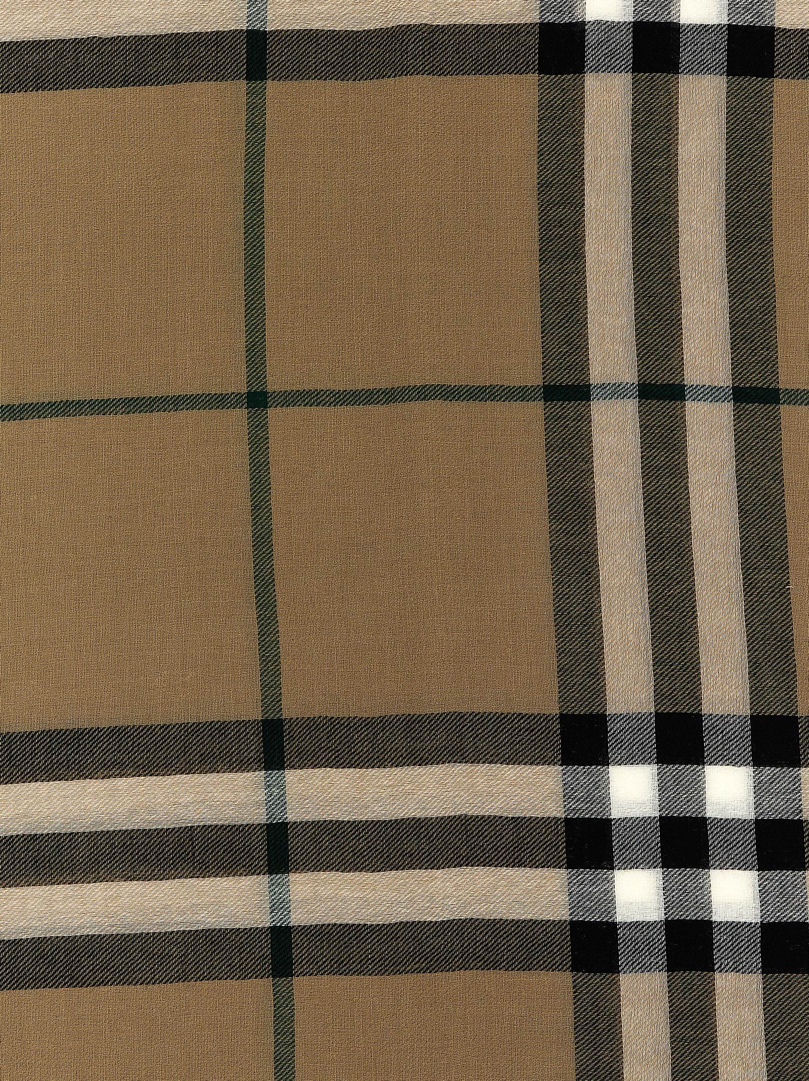 Shop Burberry Check Scarf In Multicolor