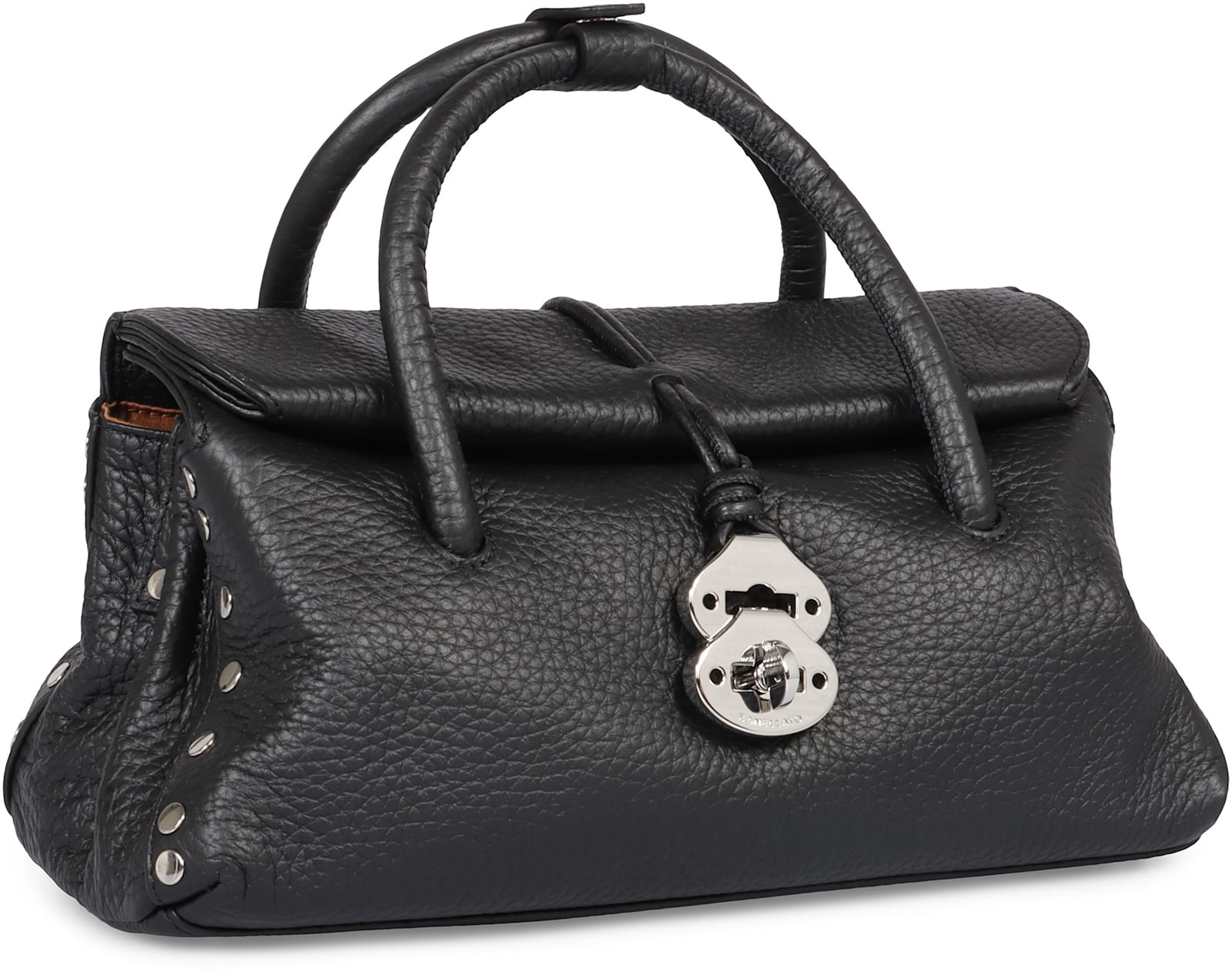 Zanellato Dotta Leather Handbag In Black