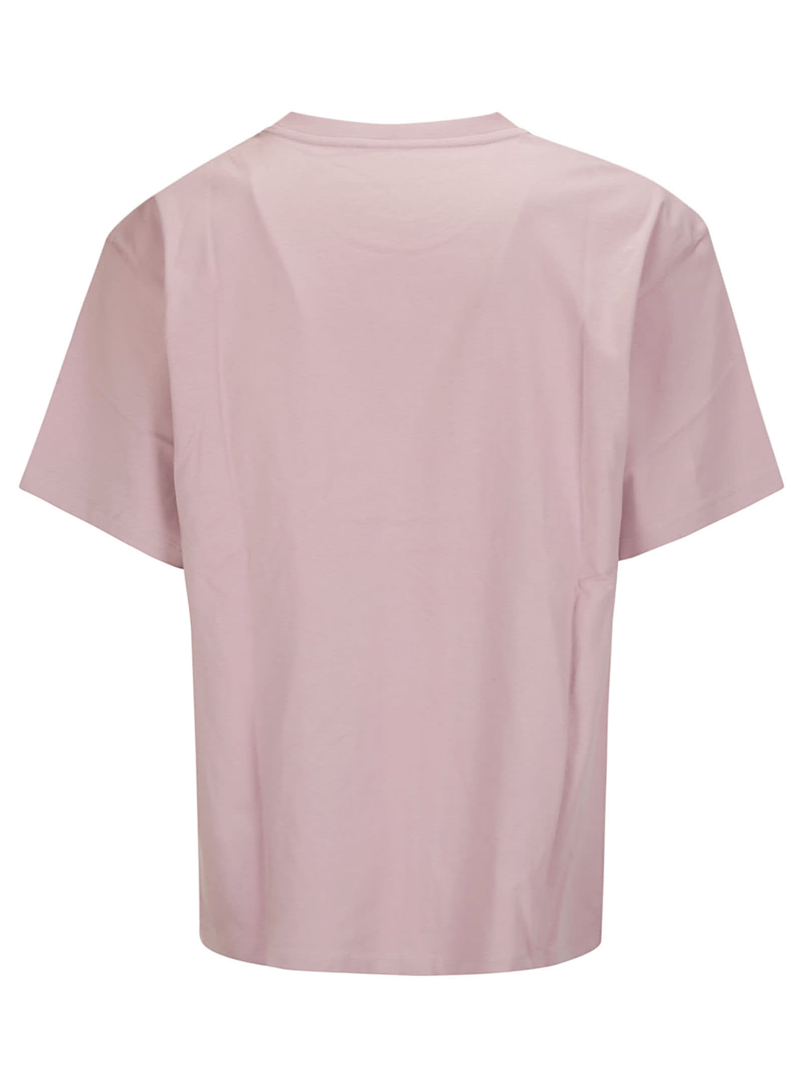 Shop Paccbet Men Big Logo Tee Shirt Knit In Pink