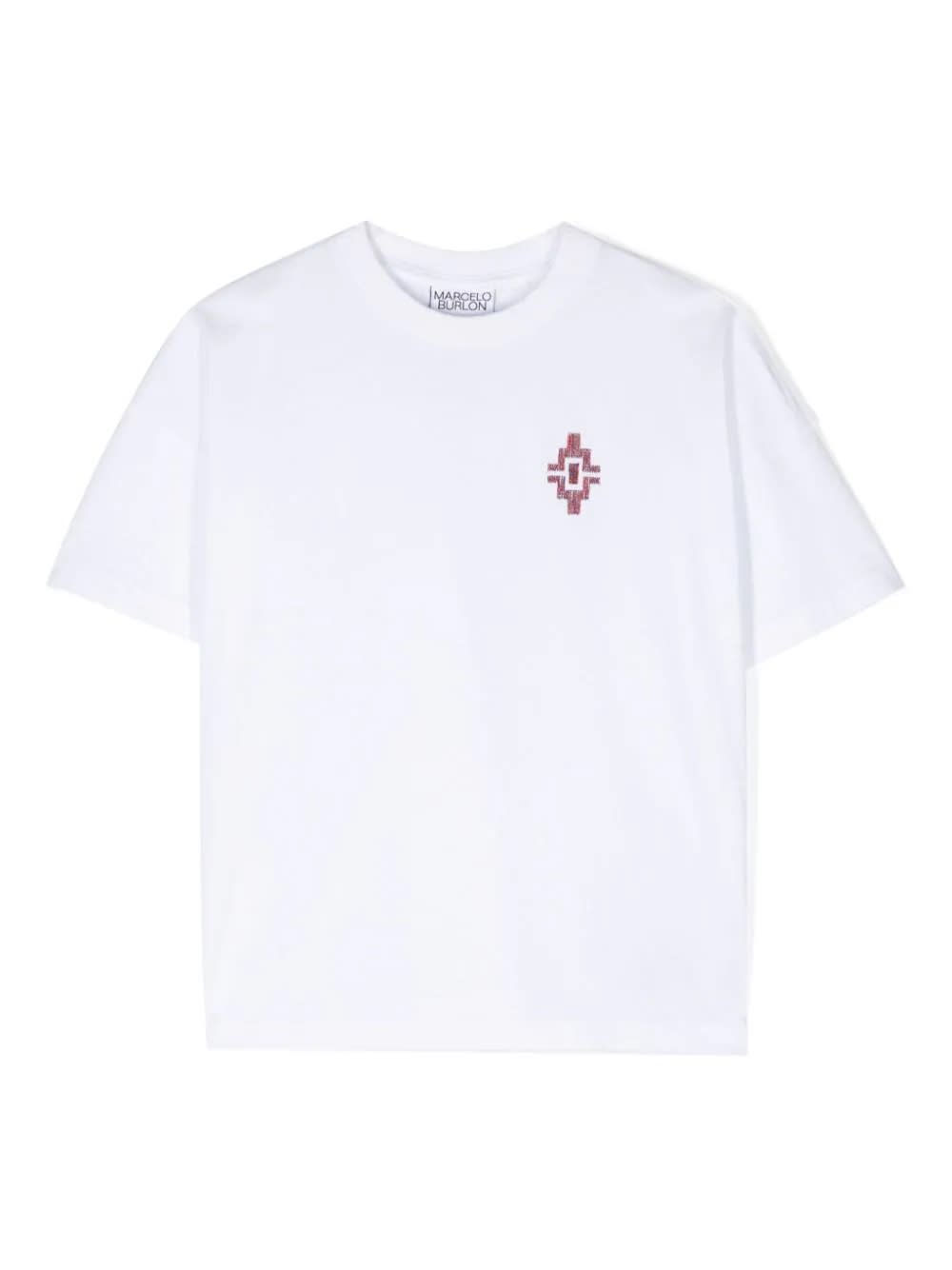 Shop Marcelo Burlon County Of Milan T-shirt Con Logo In White