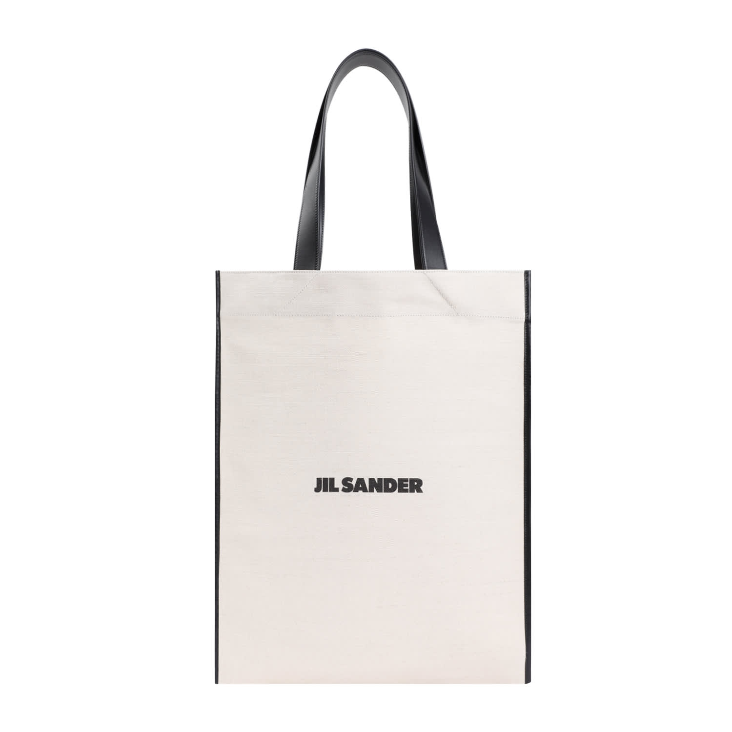 Shop Jil Sander Border Book Tote Bag In Natural