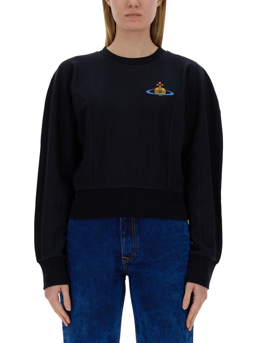 Shop Vivienne Westwood Sweatshirt Cynthia In Blue