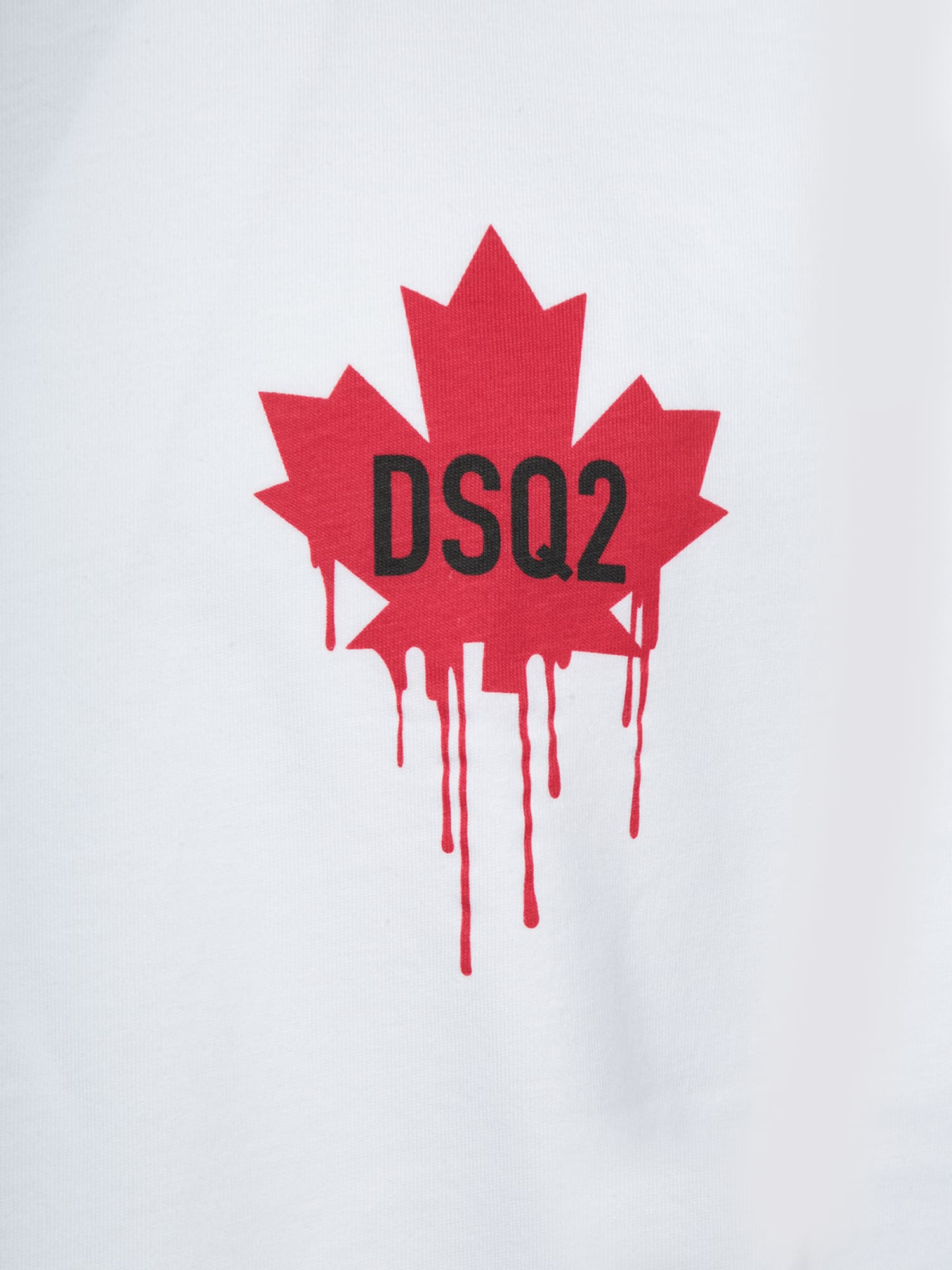 Shop Dsquared2 White Leaf Blood Logo T-shirt