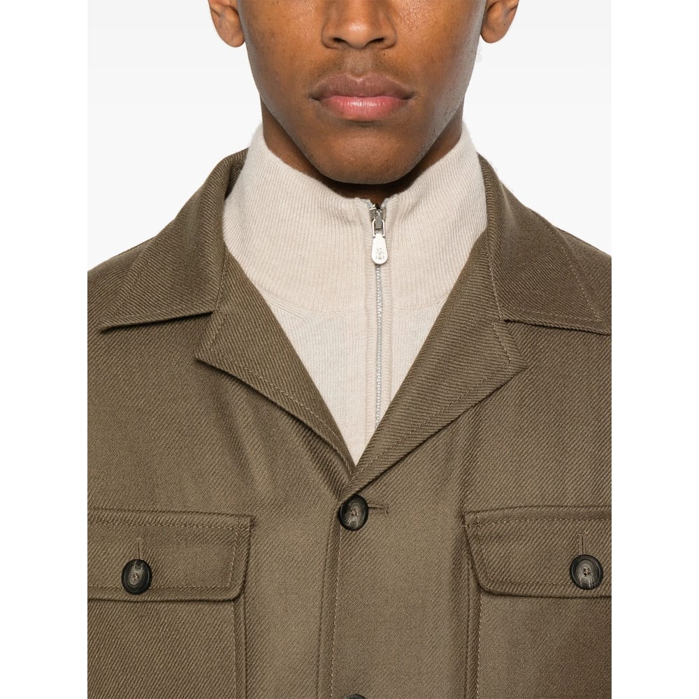 Tagliatore Long Sleeve Casual Jacket In Brown