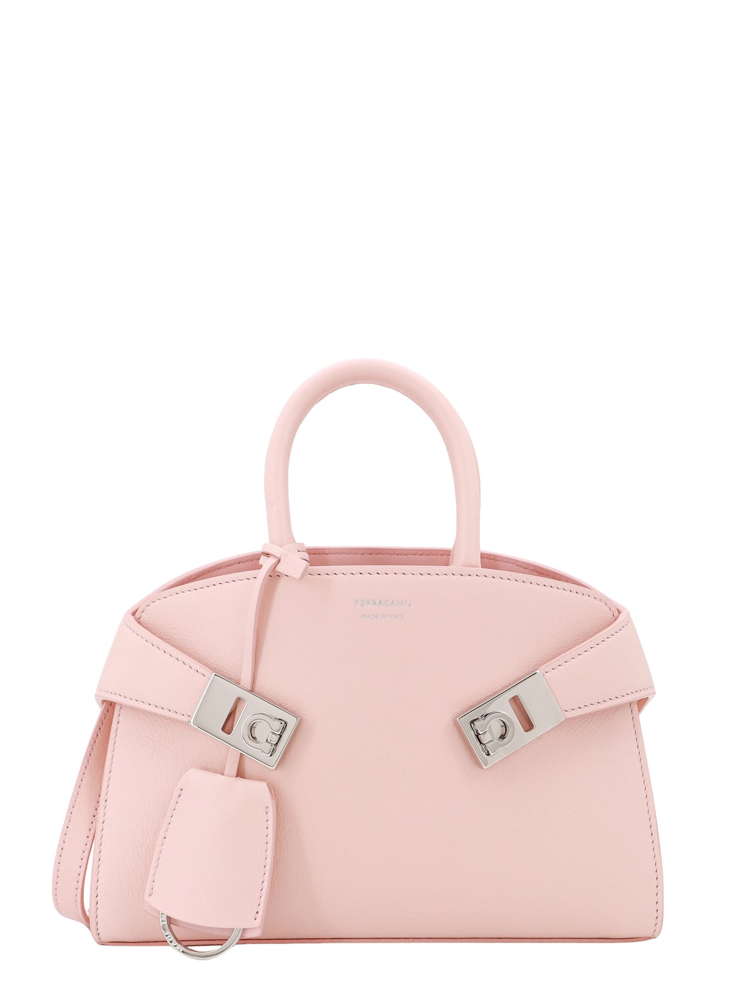 Ferragamo Mini Hug Bag In Nylund Pink