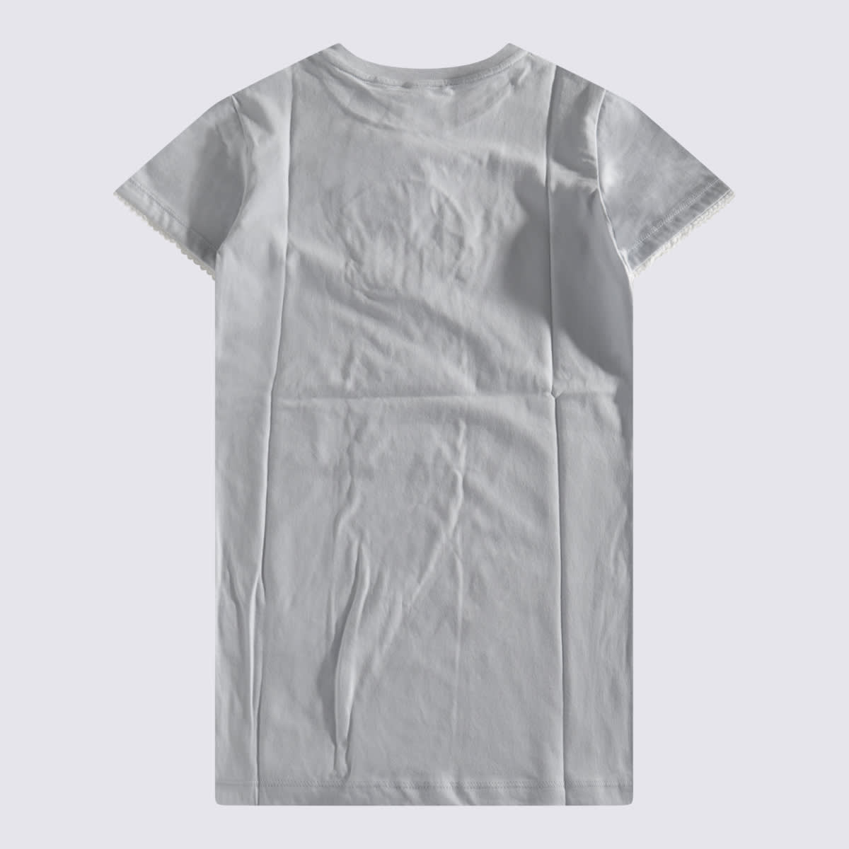 Chloé Ligth Blue Cotton T-shirt In Blu Cielo