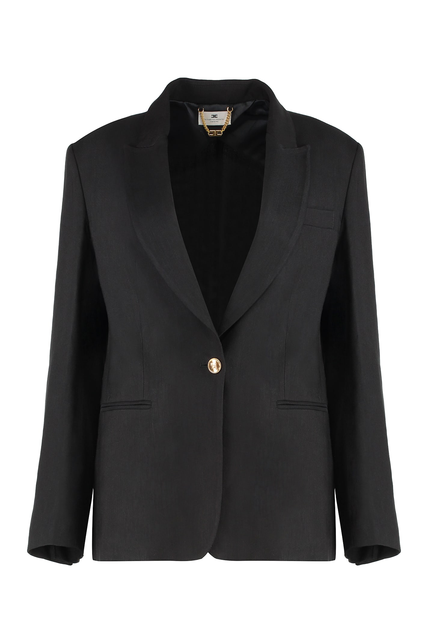 ELISABETTA FRANCHI SINGLE-BREASTED ONE BUTTON JACKET