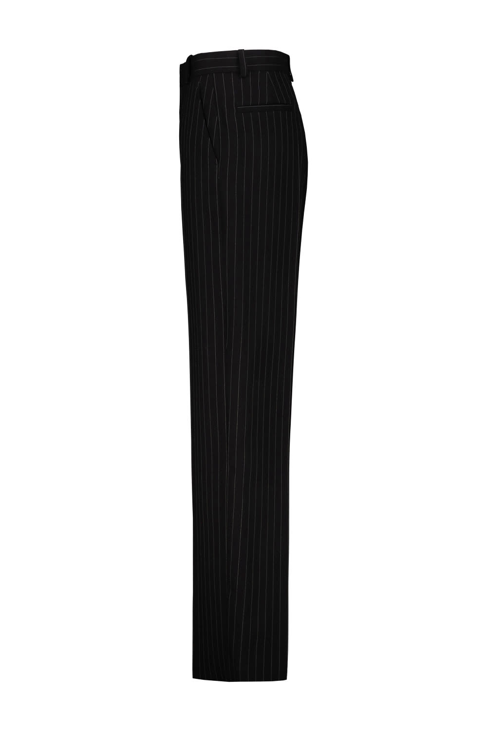 Wardrobe.nyc Classic Straight Leg Trouser Pinstripe Clothing In Bps Black Pinstripe