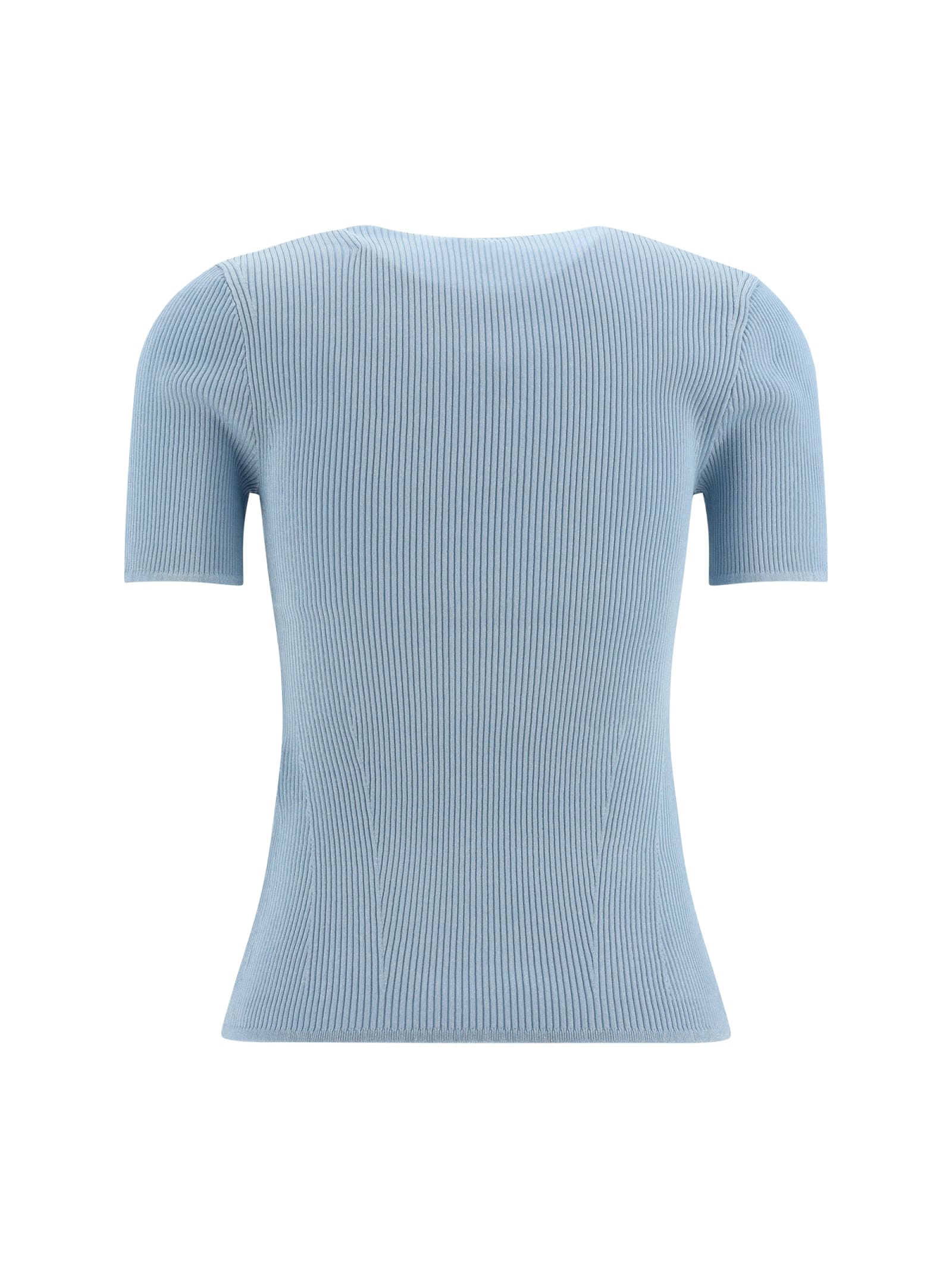 Shop Zimmermann Waverly T-shirt In Blue Lurex