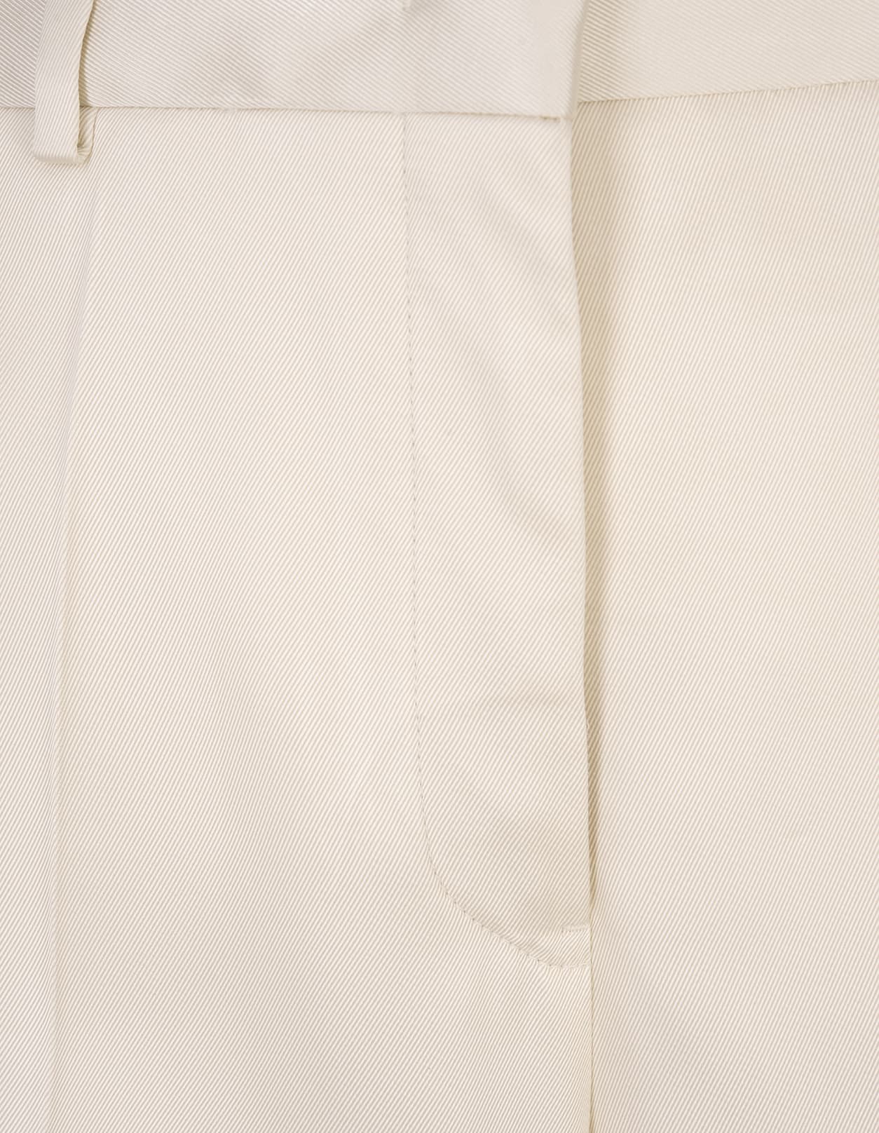 Shop Jil Sander White Trousers With Satin Detailing