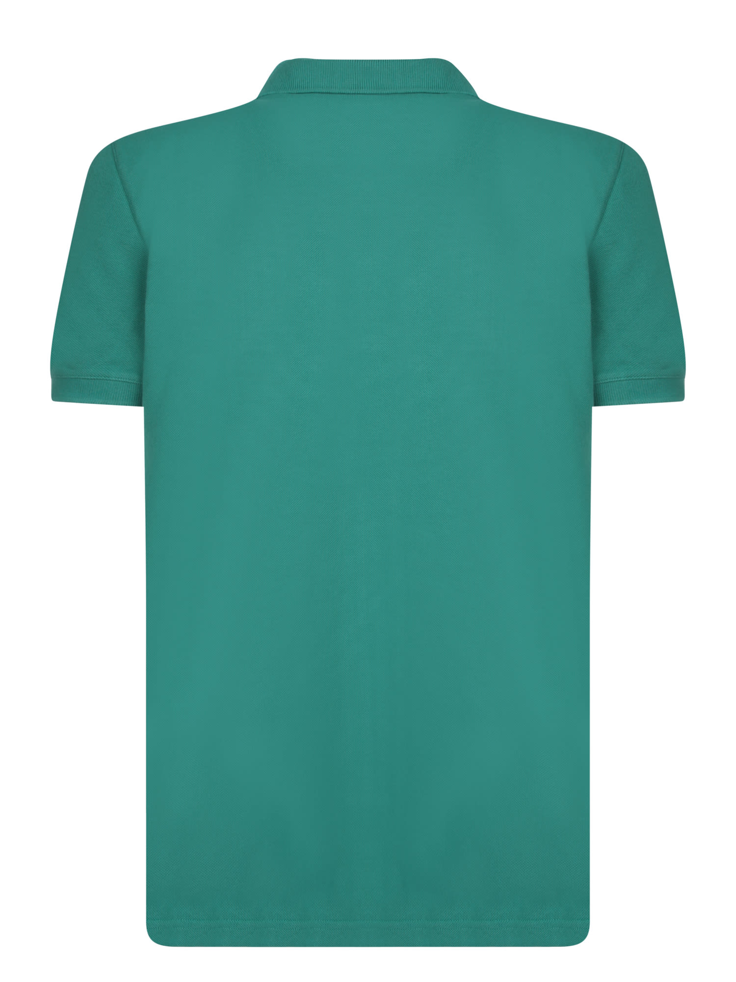 Shop Maison Kitsuné Fox Head Green Polo Shirt