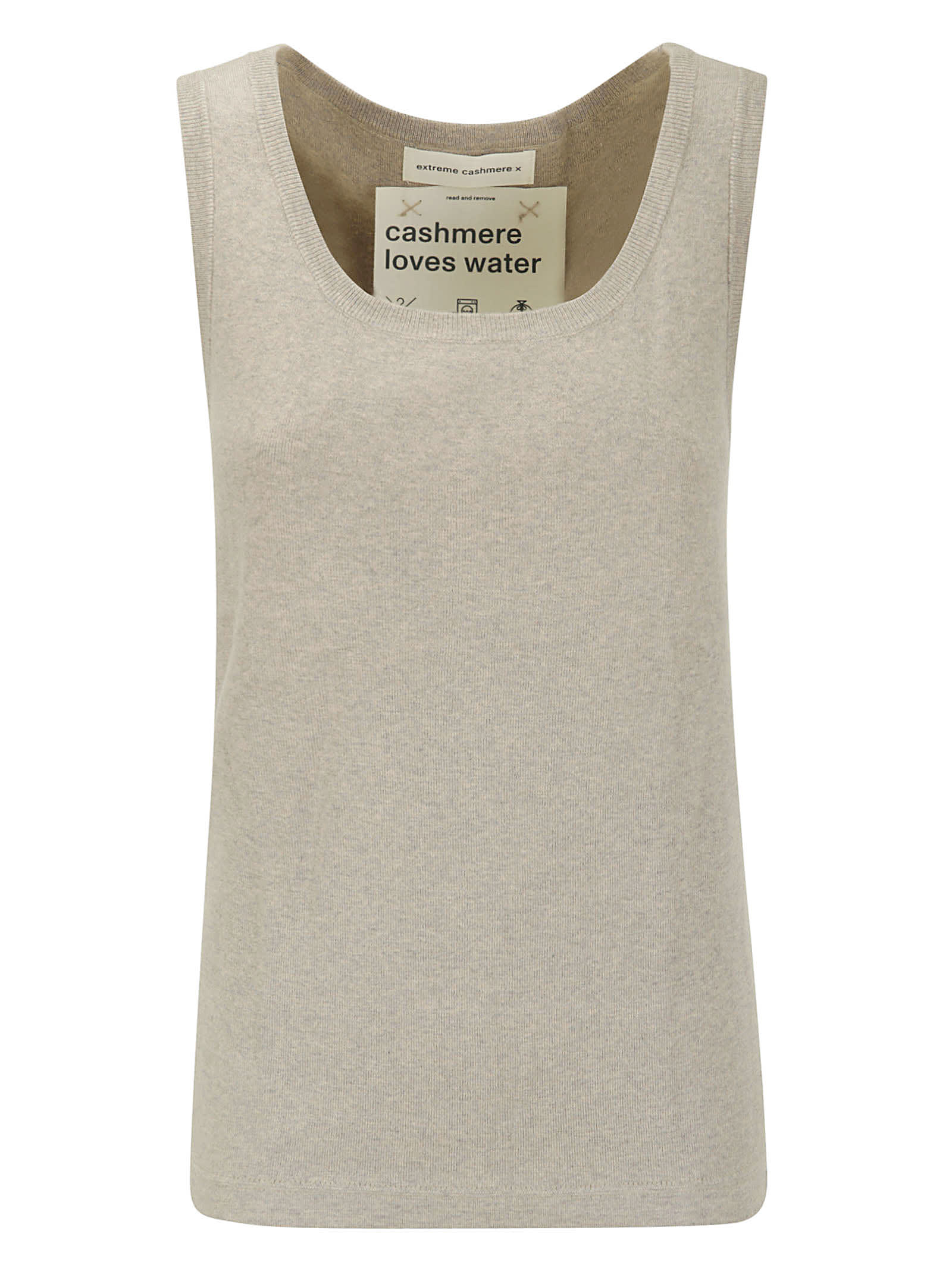 Extreme Cashmere Singlet In Moss