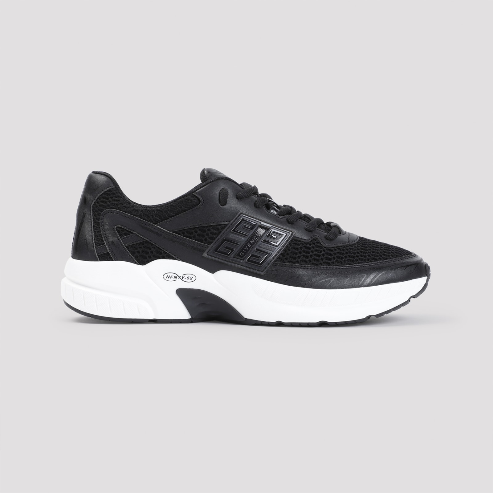 Shop Givenchy Nfnty-52 Low Top Runners Sneakers In Black