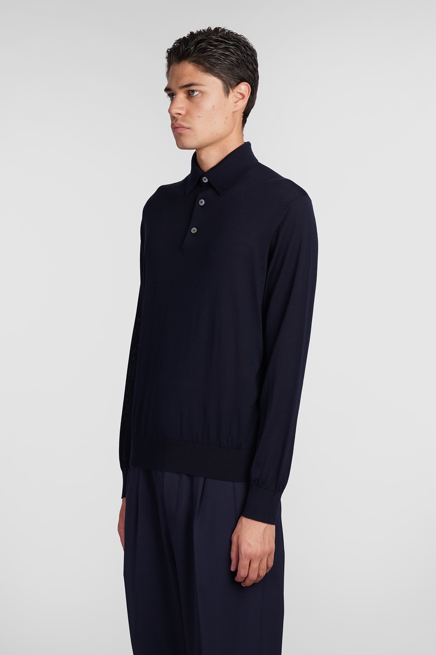 Shop Zegna Knitwear In Blue Wool