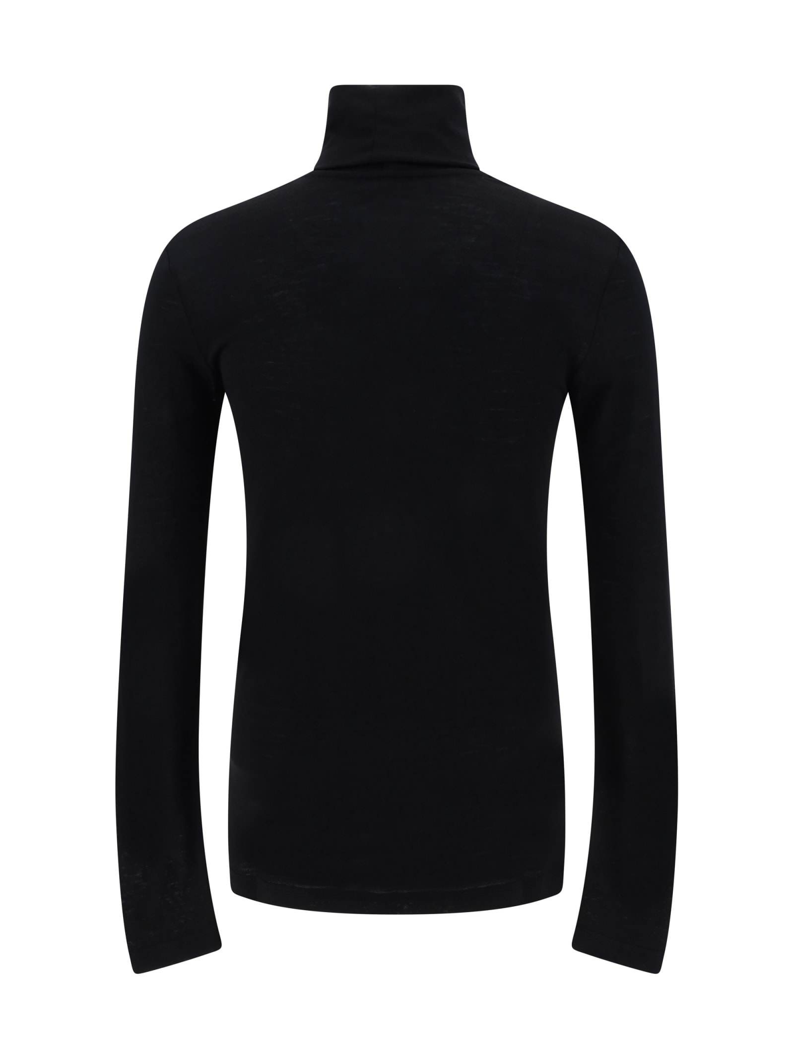 Shop Jil Sander Long-sleeved Jersey In Black