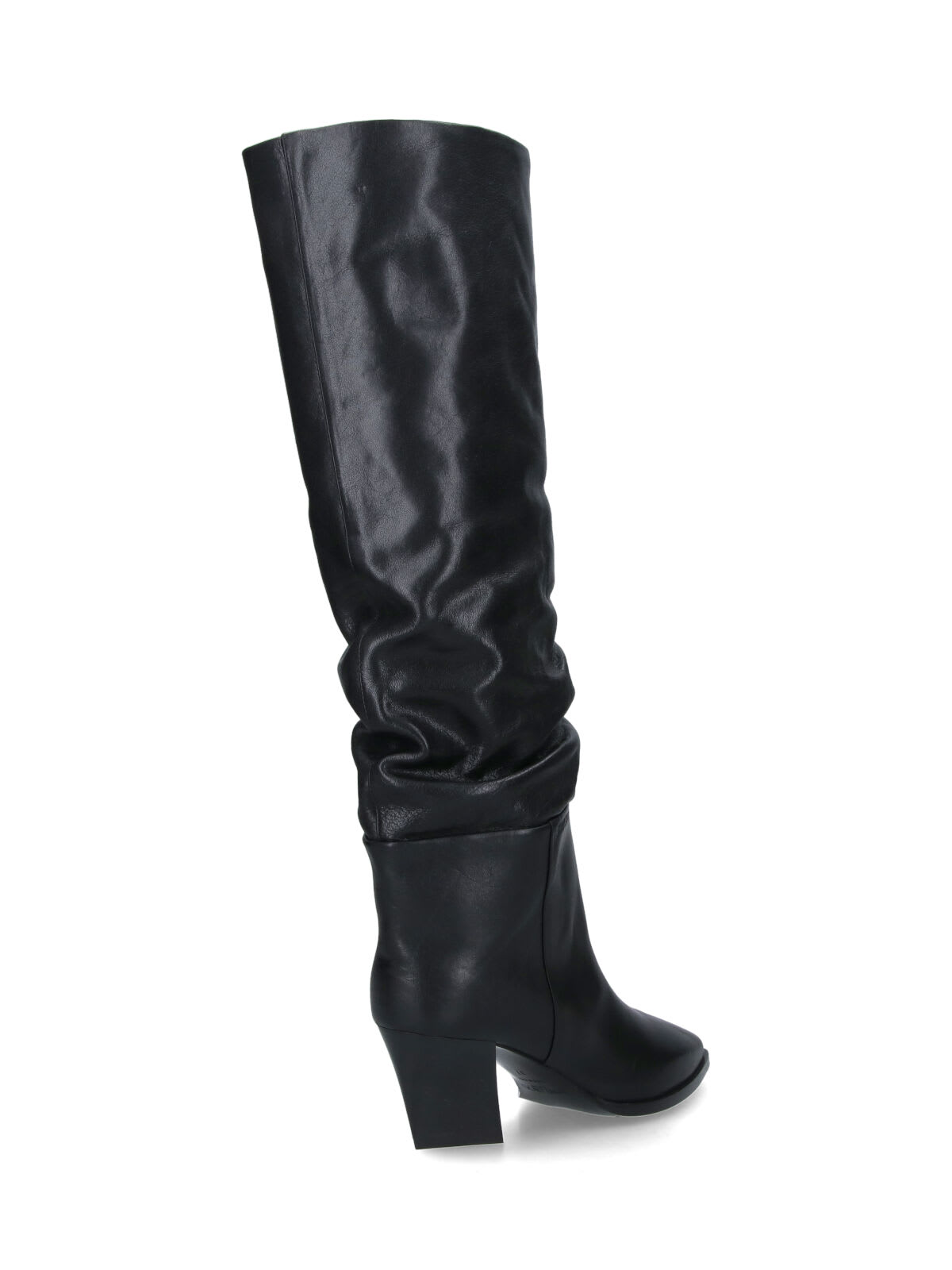 Jimmy Choo Hart 60 High Heels Boots In Black Leather In Black