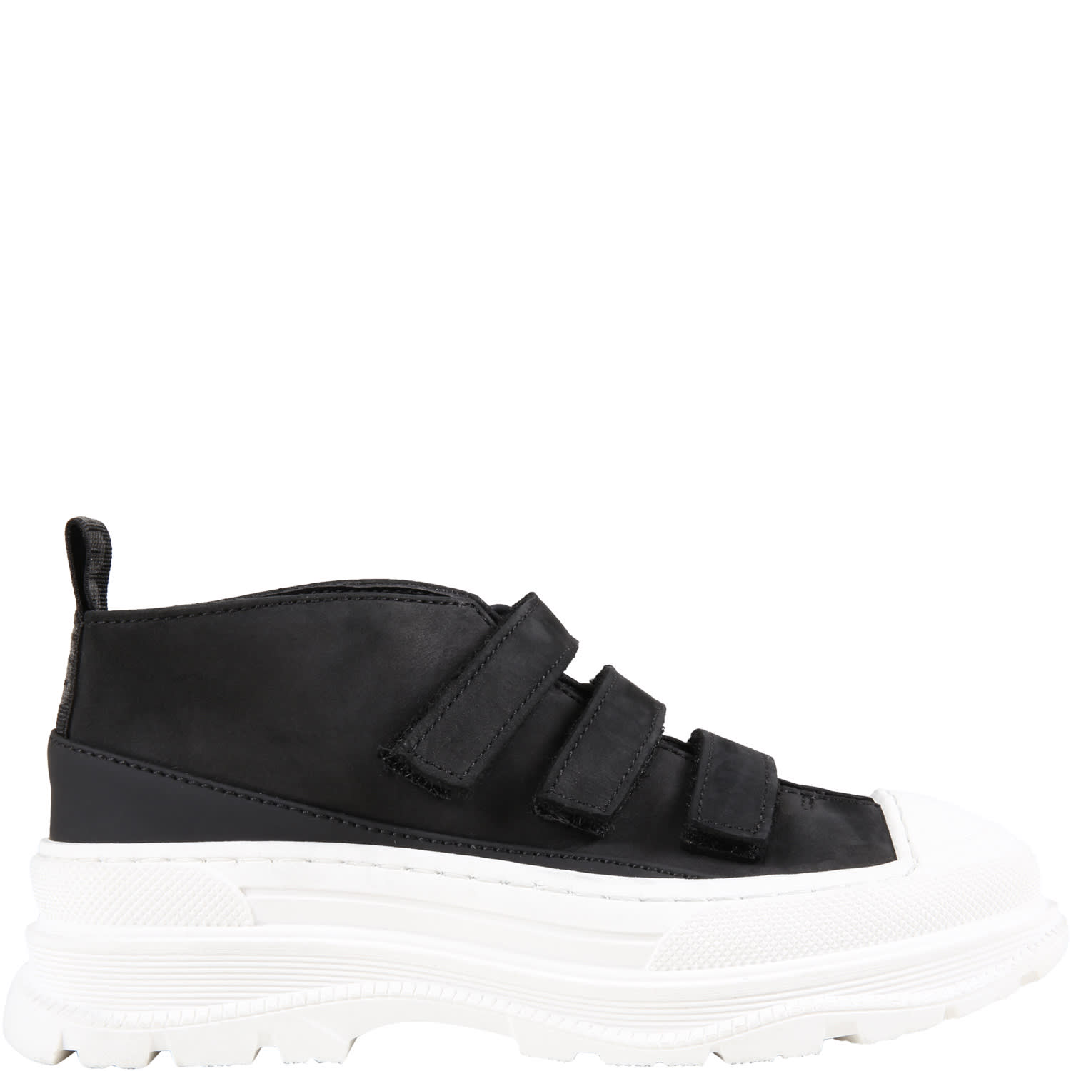 Gallucci Black Sneakers For Kids With Logo