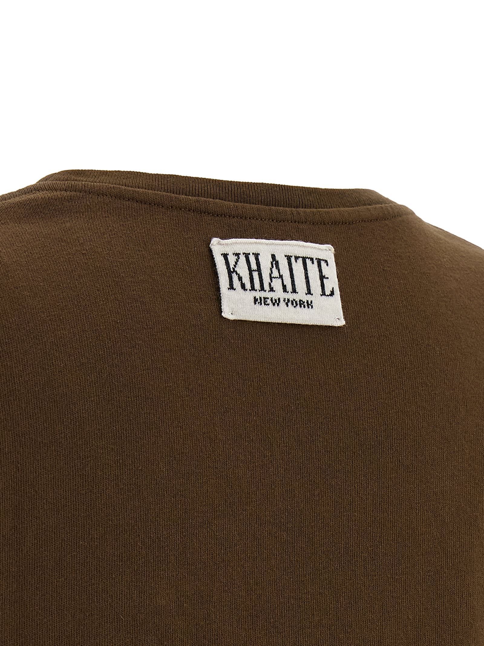 Khaite Mae T-shirt In Brown