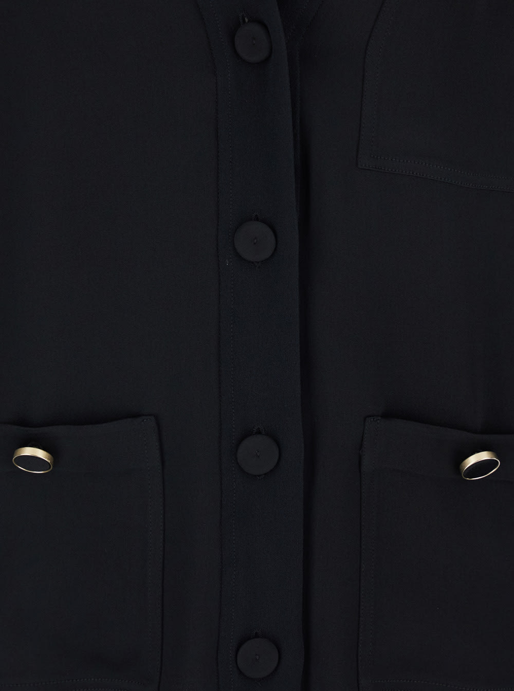 Forte Forte Envers Satin Saharienne Jacket In Black