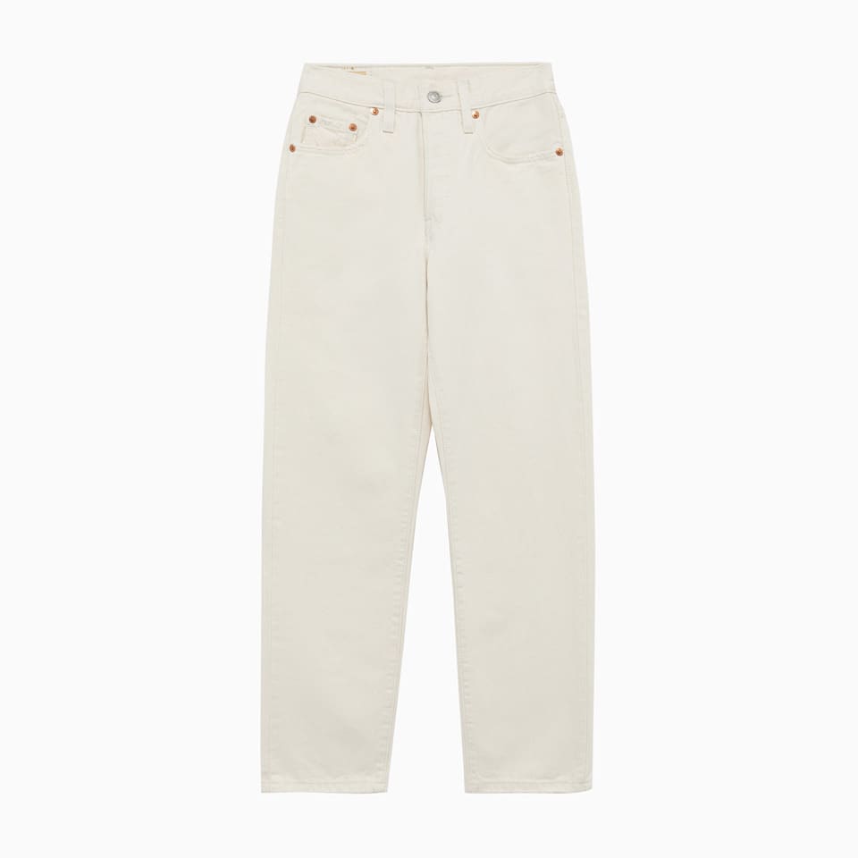 Shop Levi's Levis 501 Cropped Jeans In Bianco