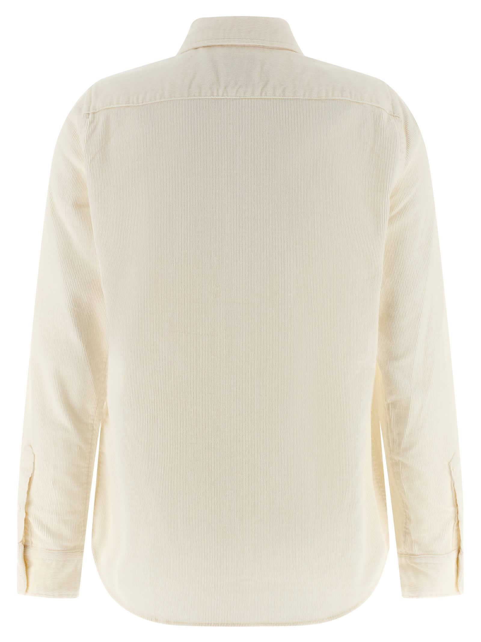 Polo Ralph Lauren Corduroy Shirt Shirt And Blouse Beige In Neutral