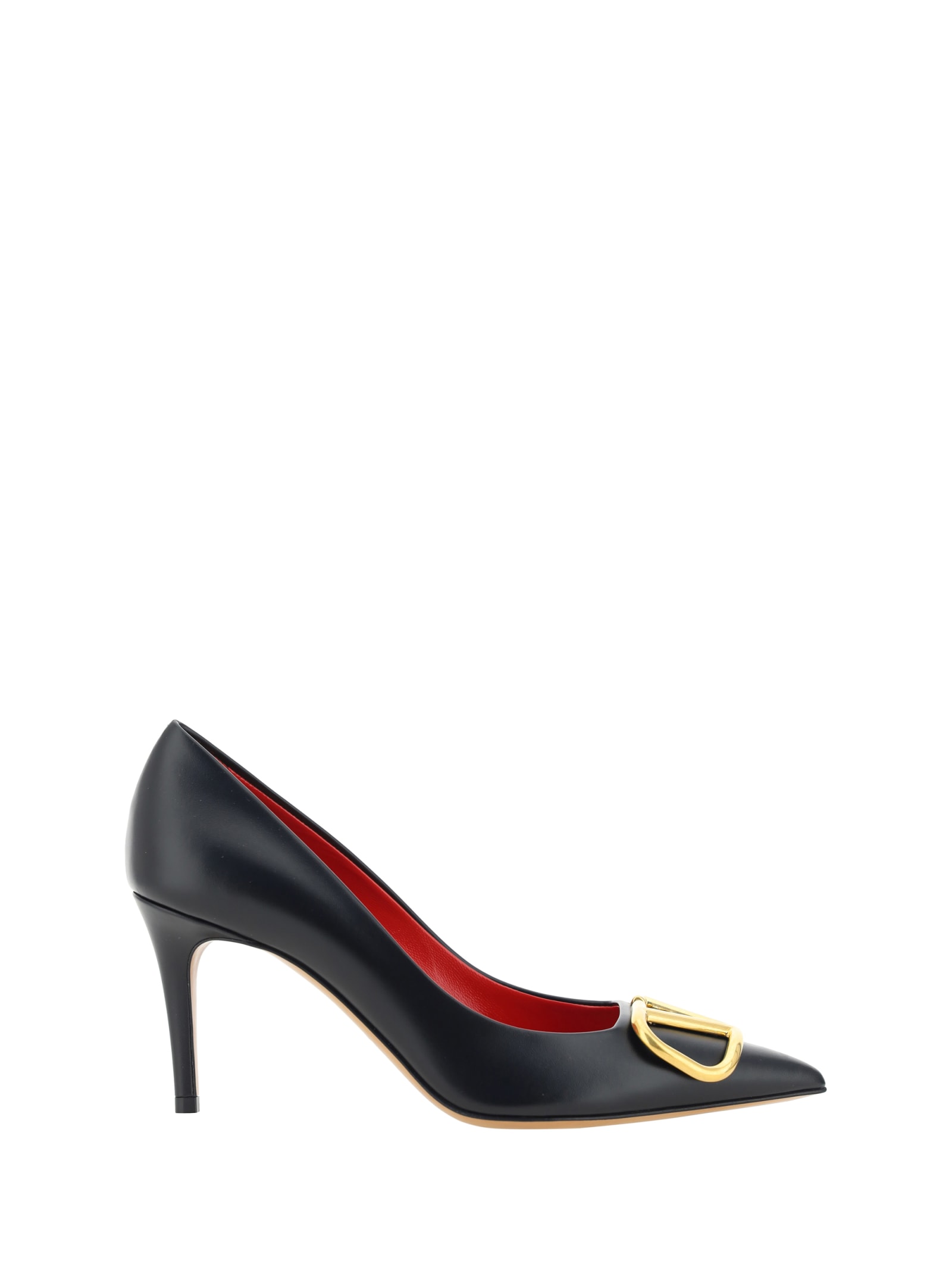 Shop Valentino Vlogo Pumps In Nero