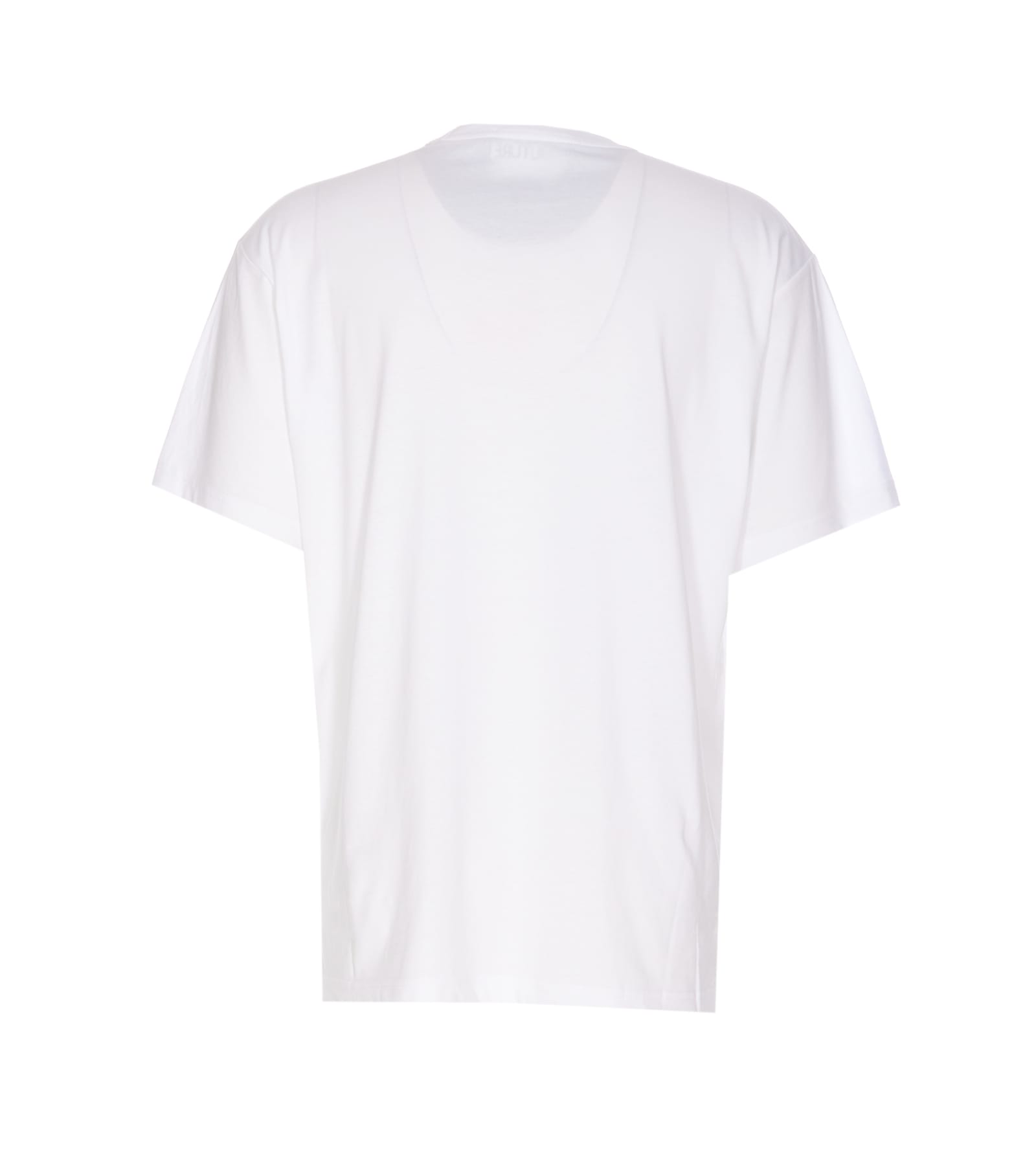 Versace Jeans Couture Baroque Outline Logo T-shirt In White
