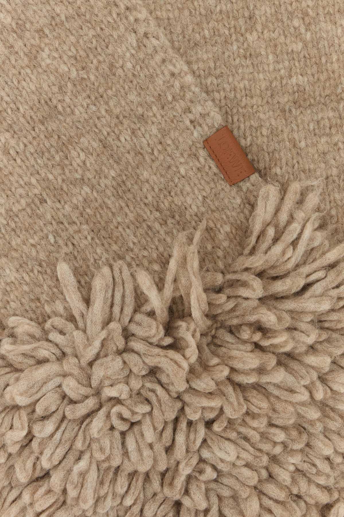 Shop Loewe Beige Alpaca Blend Scarf