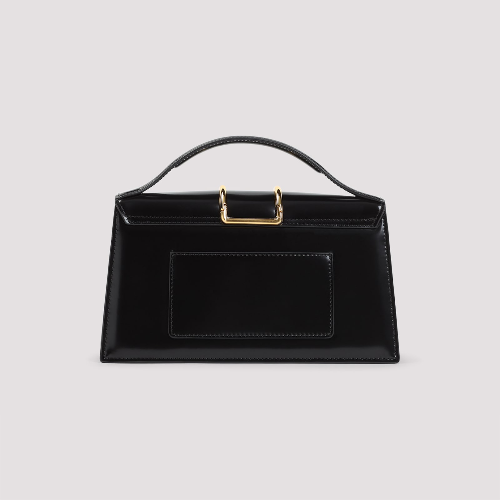 Jacquemus Le Grand Bambino Leather Shoulder Bag In Black