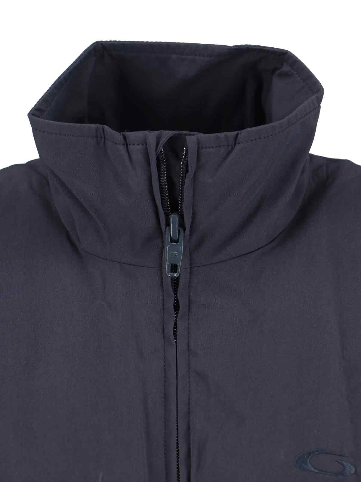 Balenciaga Modern High Collar Jacket Side Pockets In Blue