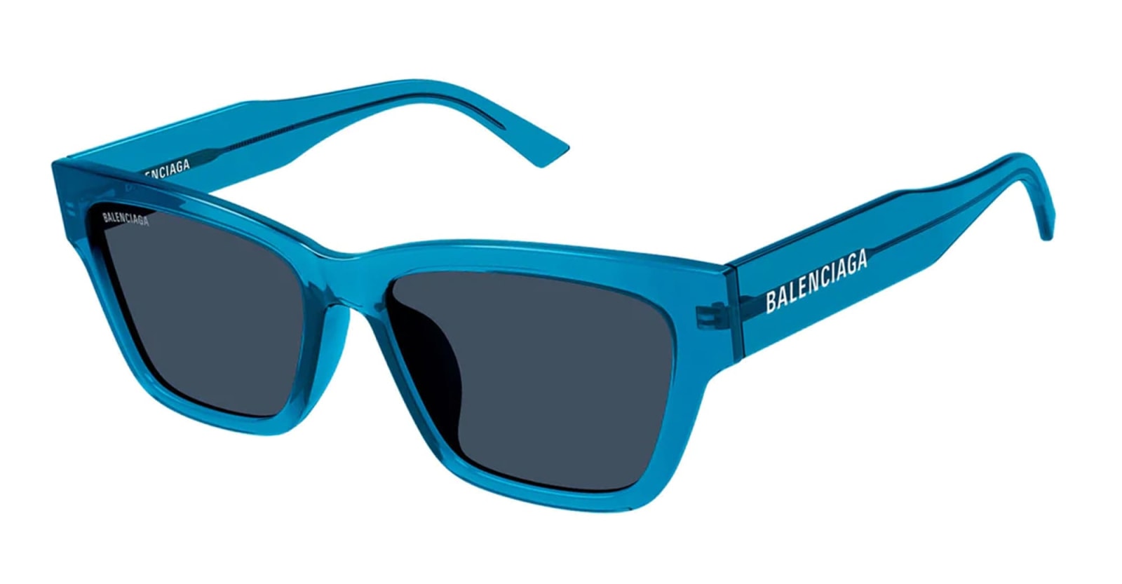 Shop Balenciaga Bb0307sa-004 - Electric Blue Sunglasses In Grey