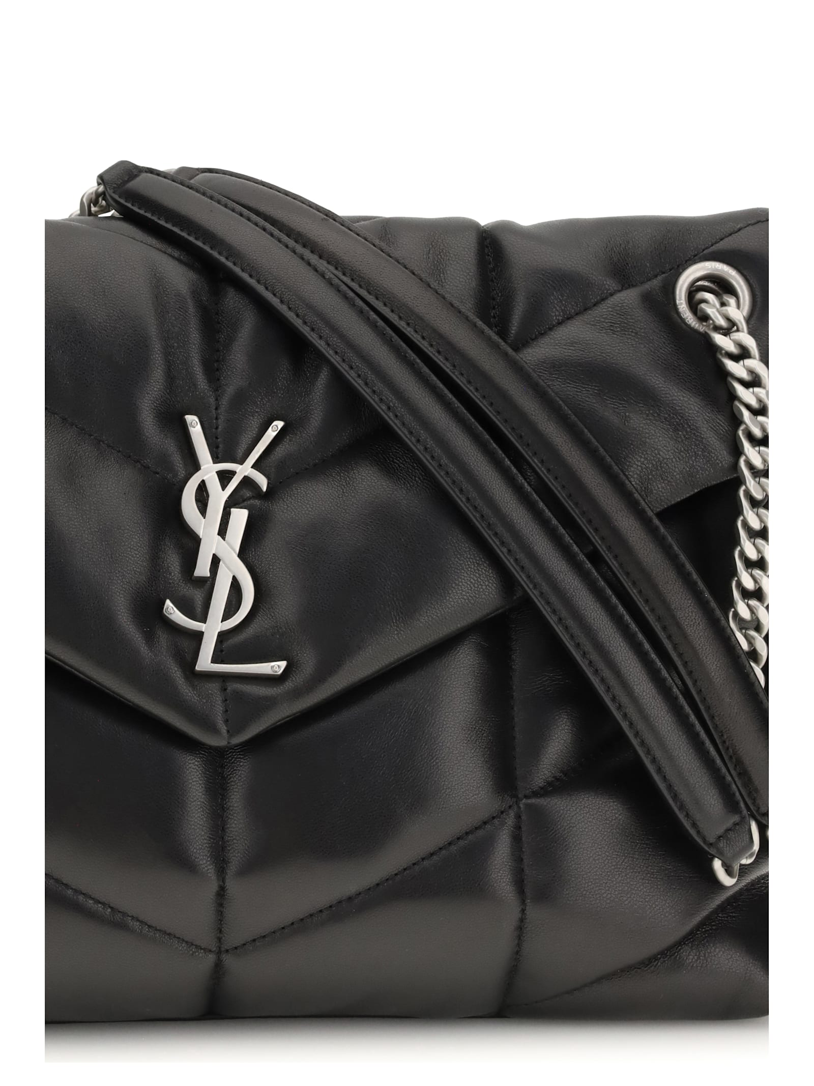 Saint Laurent Lou Lou Medium Shoulder Bag In Black