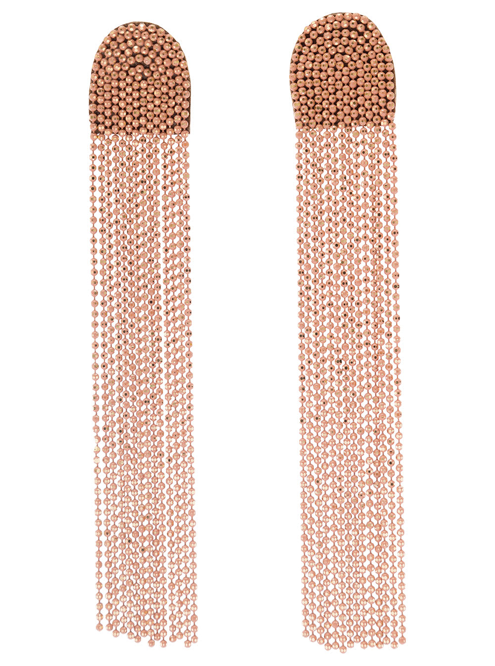 Fabiana Filippi Fringed Shiny Earrings In Metallic