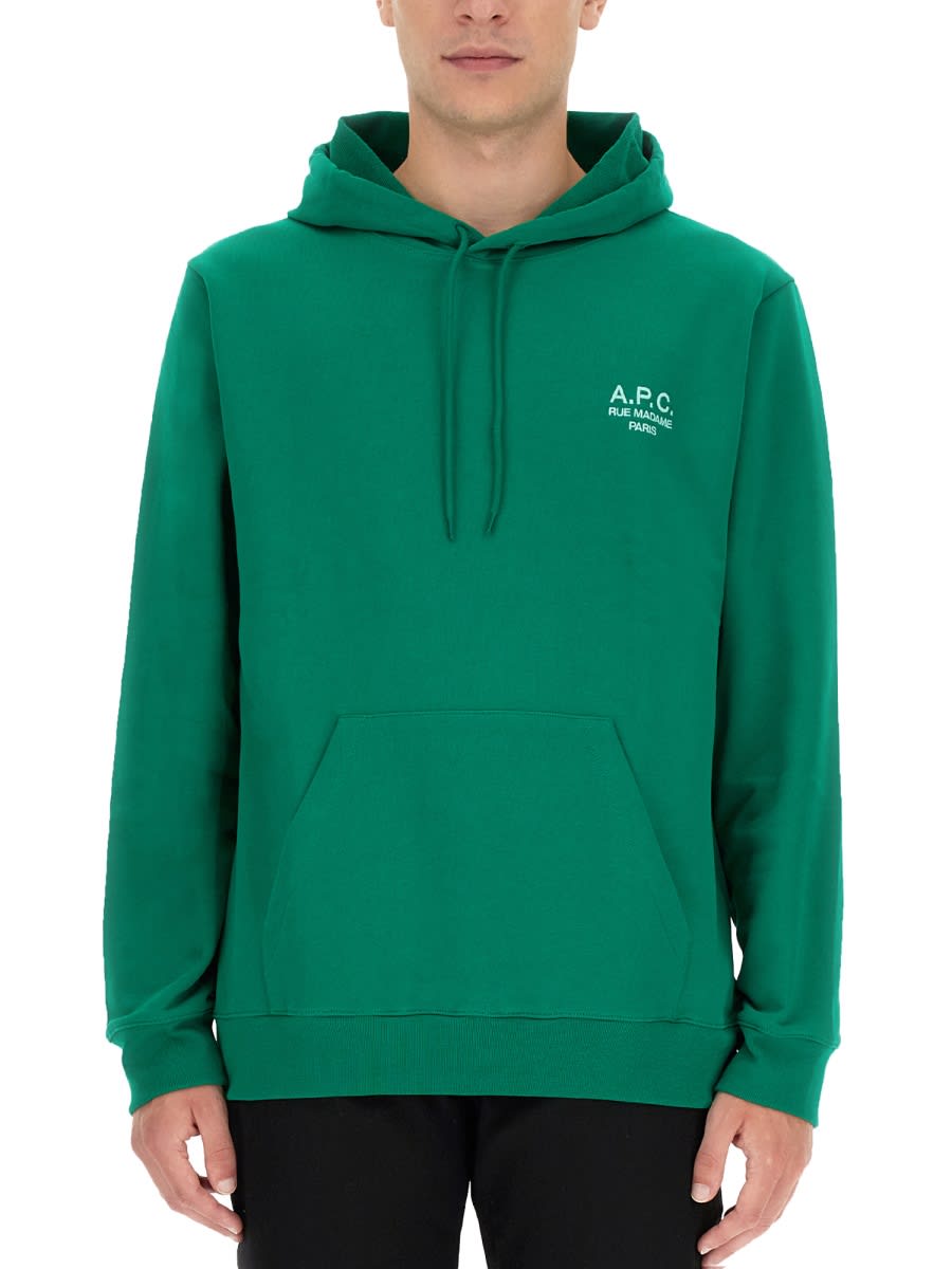Shop Apc Marvin Sweatshirt In Green