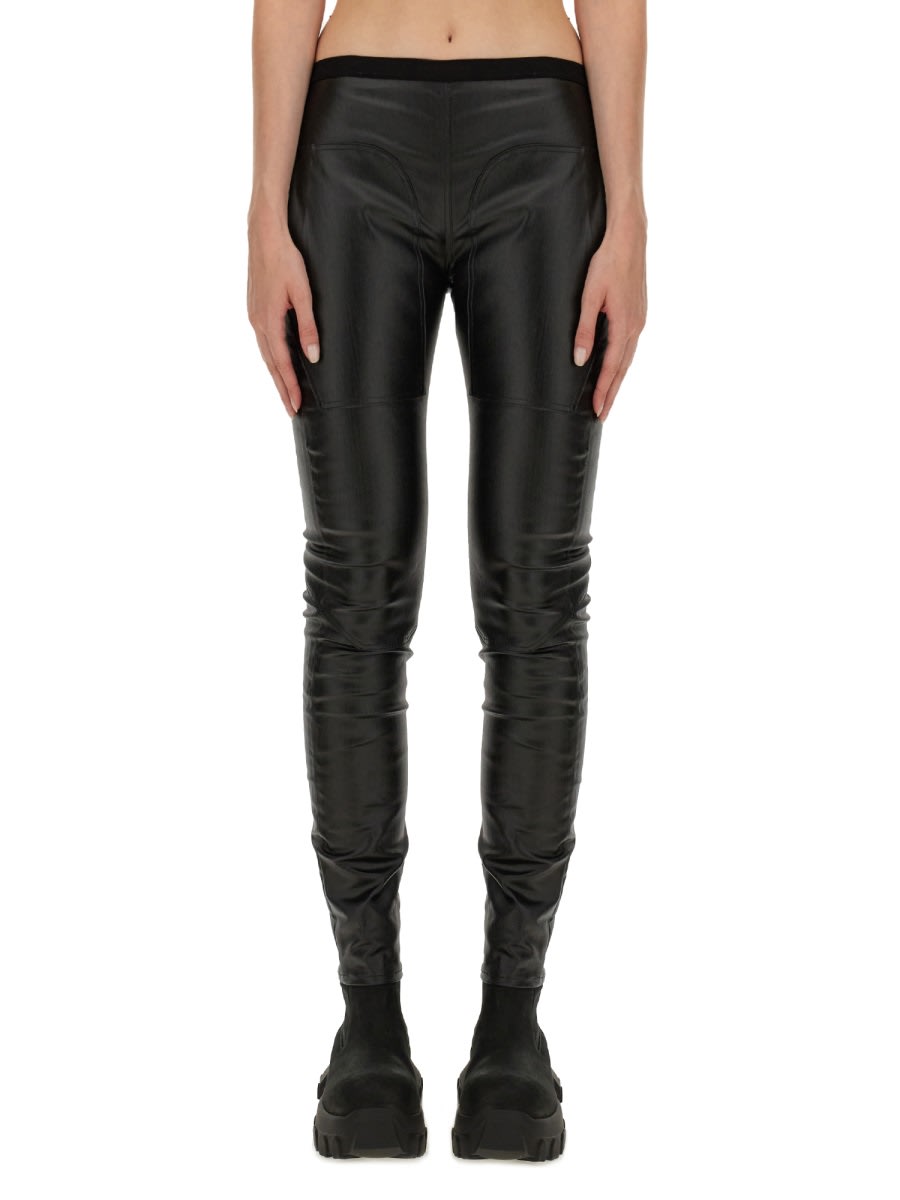 Shop Rick Owens Denim Leggings In Black