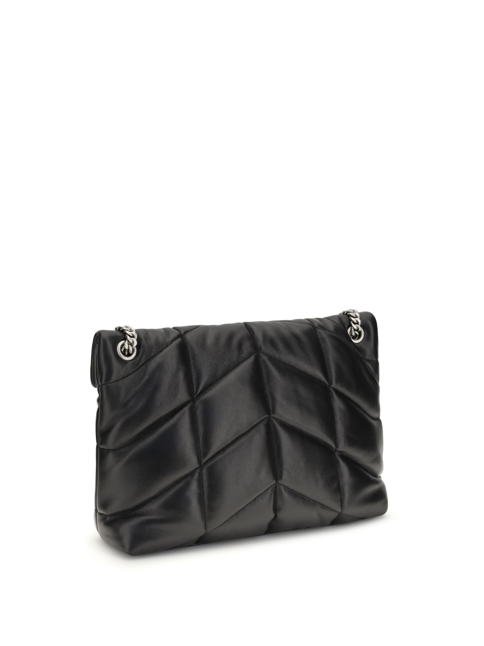 Saint Laurent Lou Lou Medium Shoulder Bag In Black