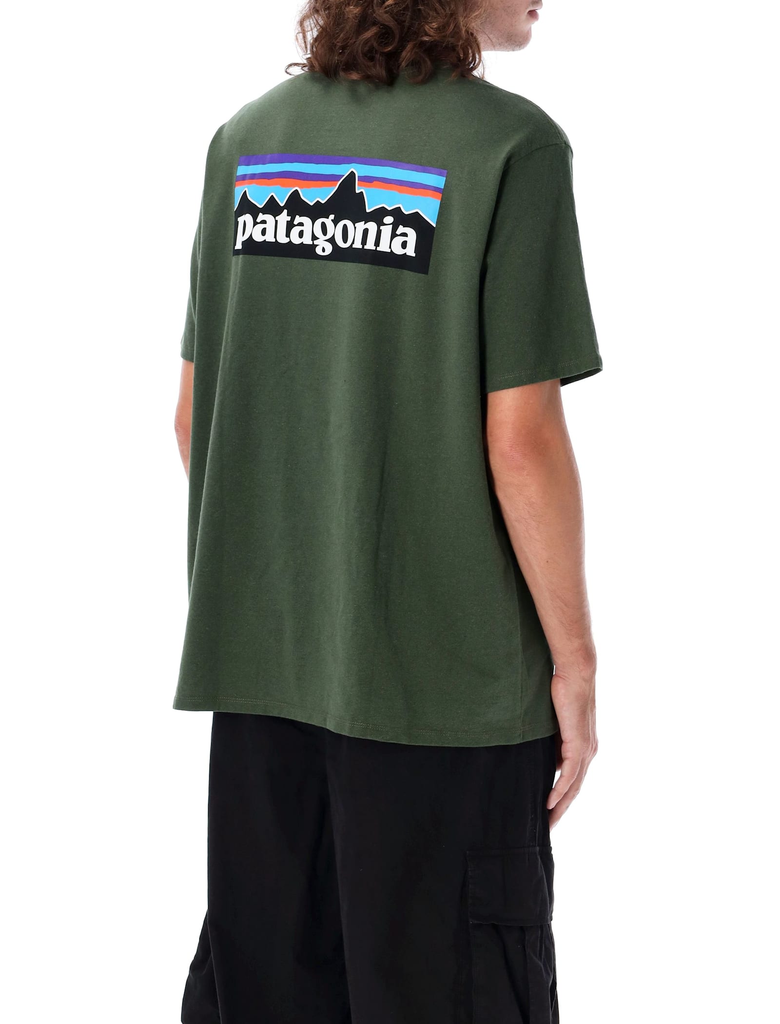 Shop Patagonia P-6 T-shirt In Green