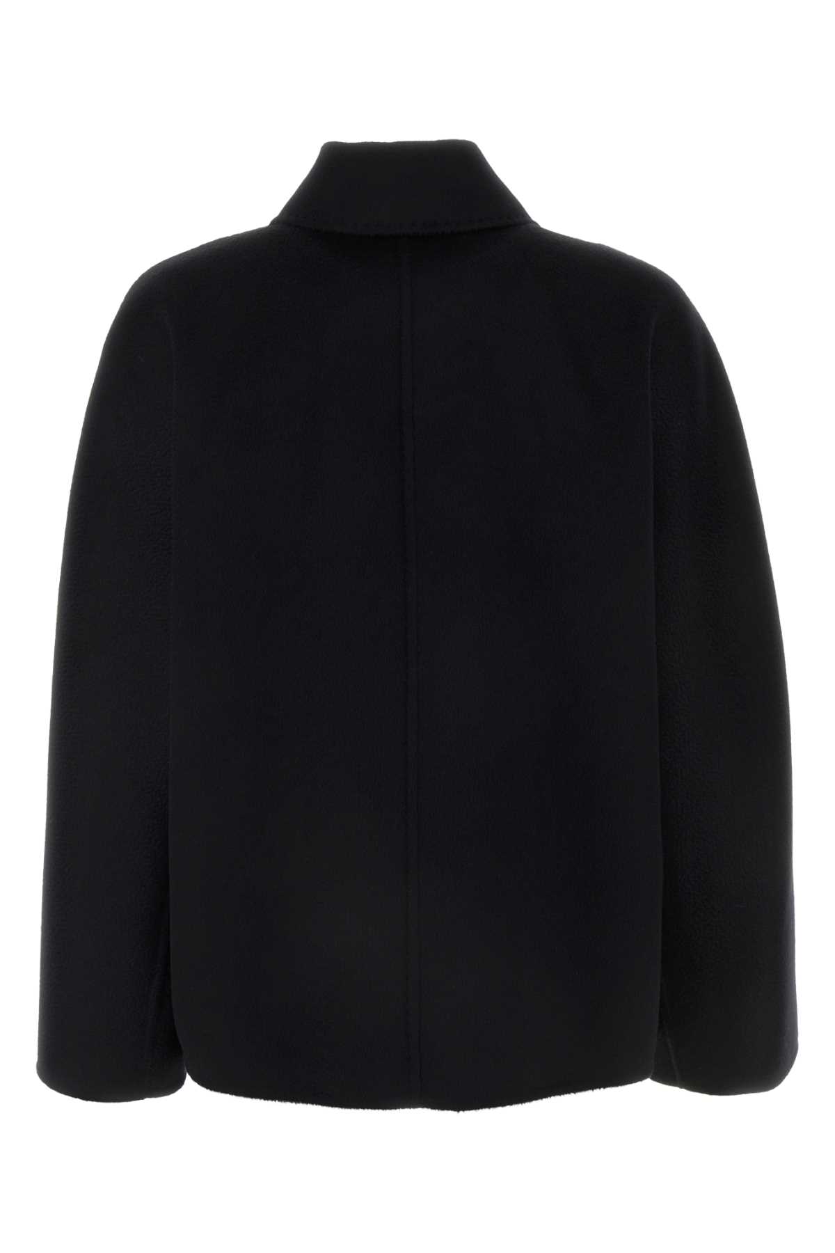 Shop Max Mara Black Cashmere Midas Coat In Nero