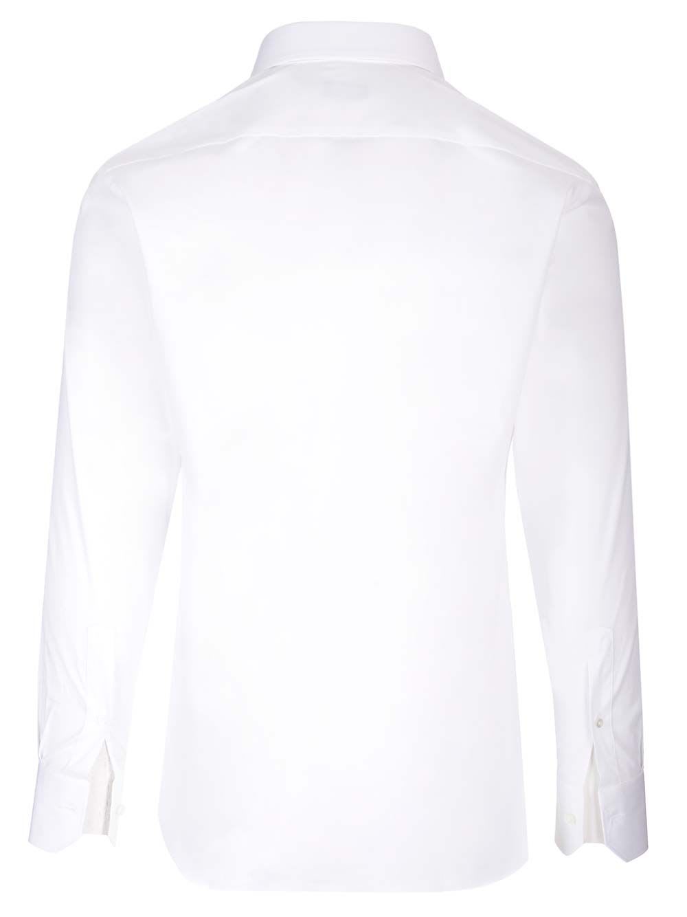 Shop Zegna Long-sleeved Tailored Shirt In White