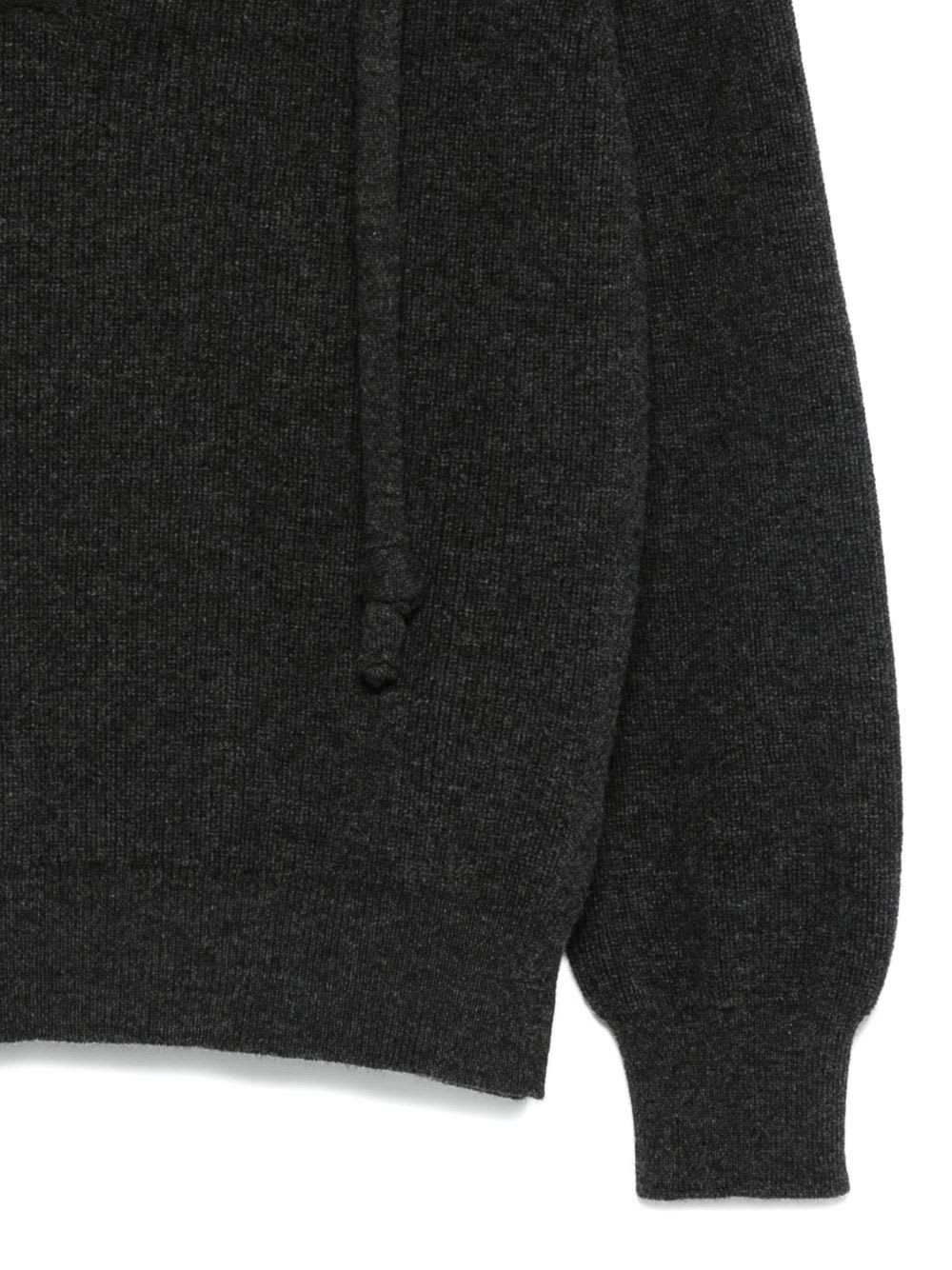 Mrz Wool And Cashmere Hoodie In Black