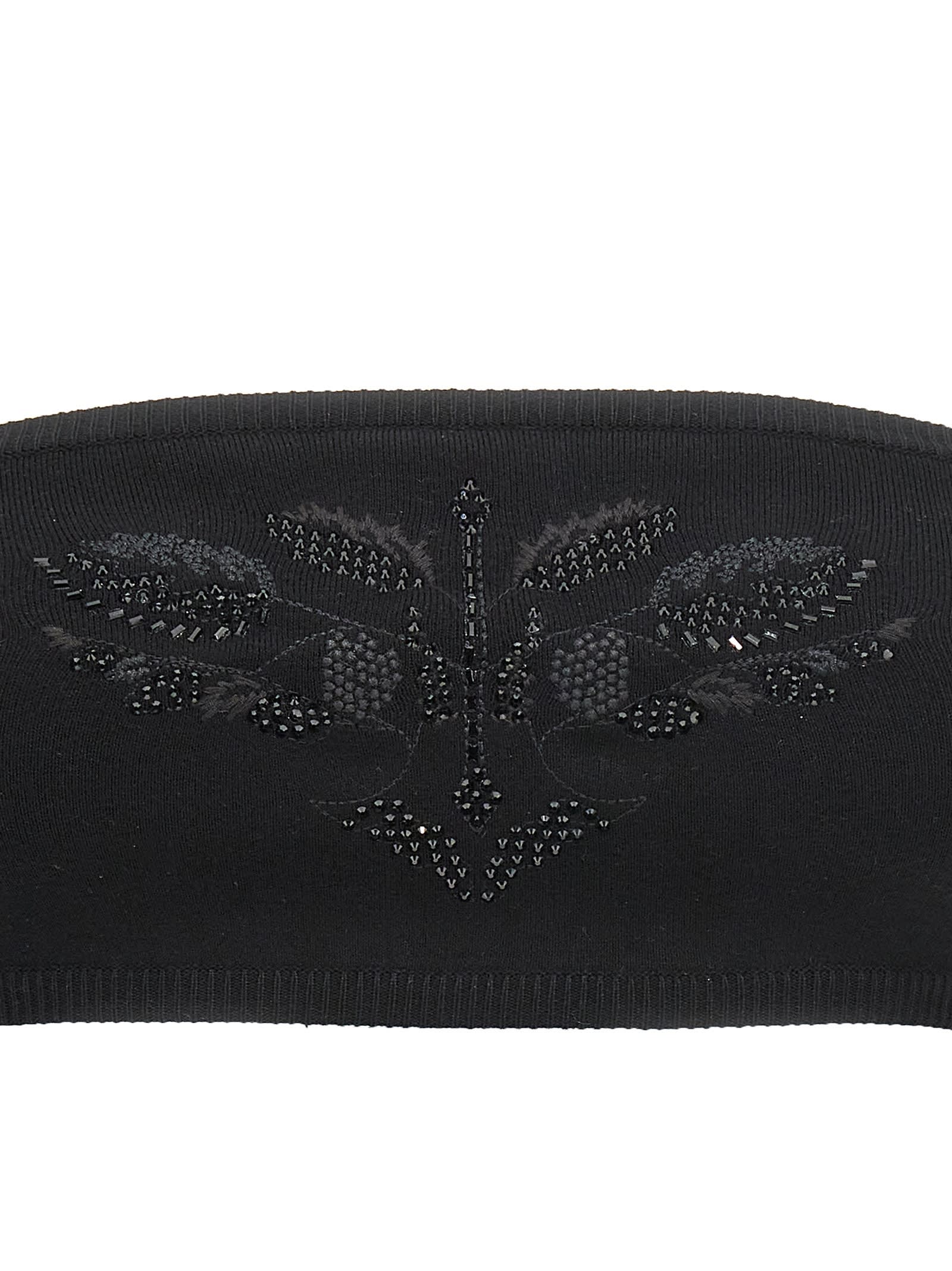 Max Mara Top Knit In Black