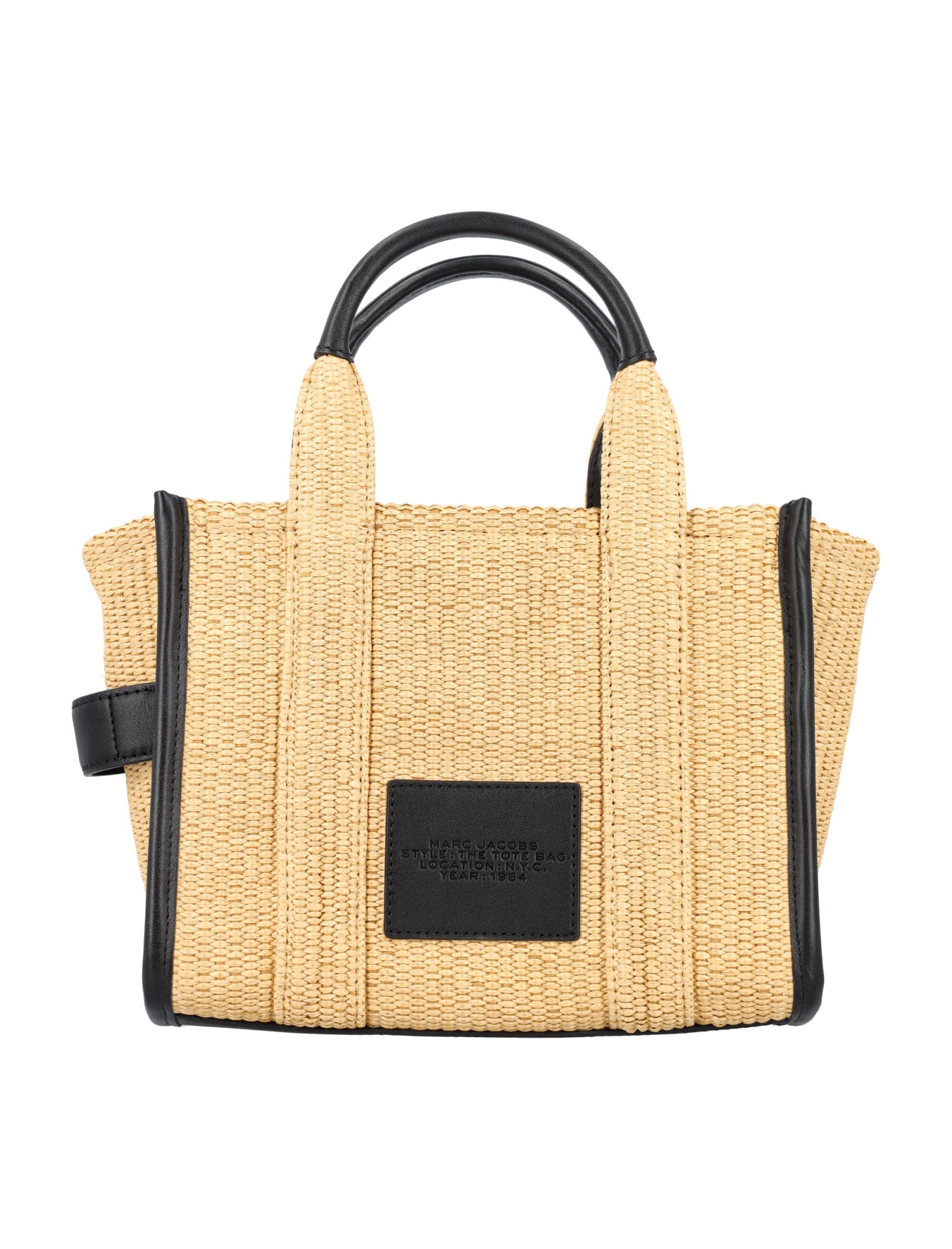 Shop Marc Jacobs The Small Tote Bag Raffia In Natural
