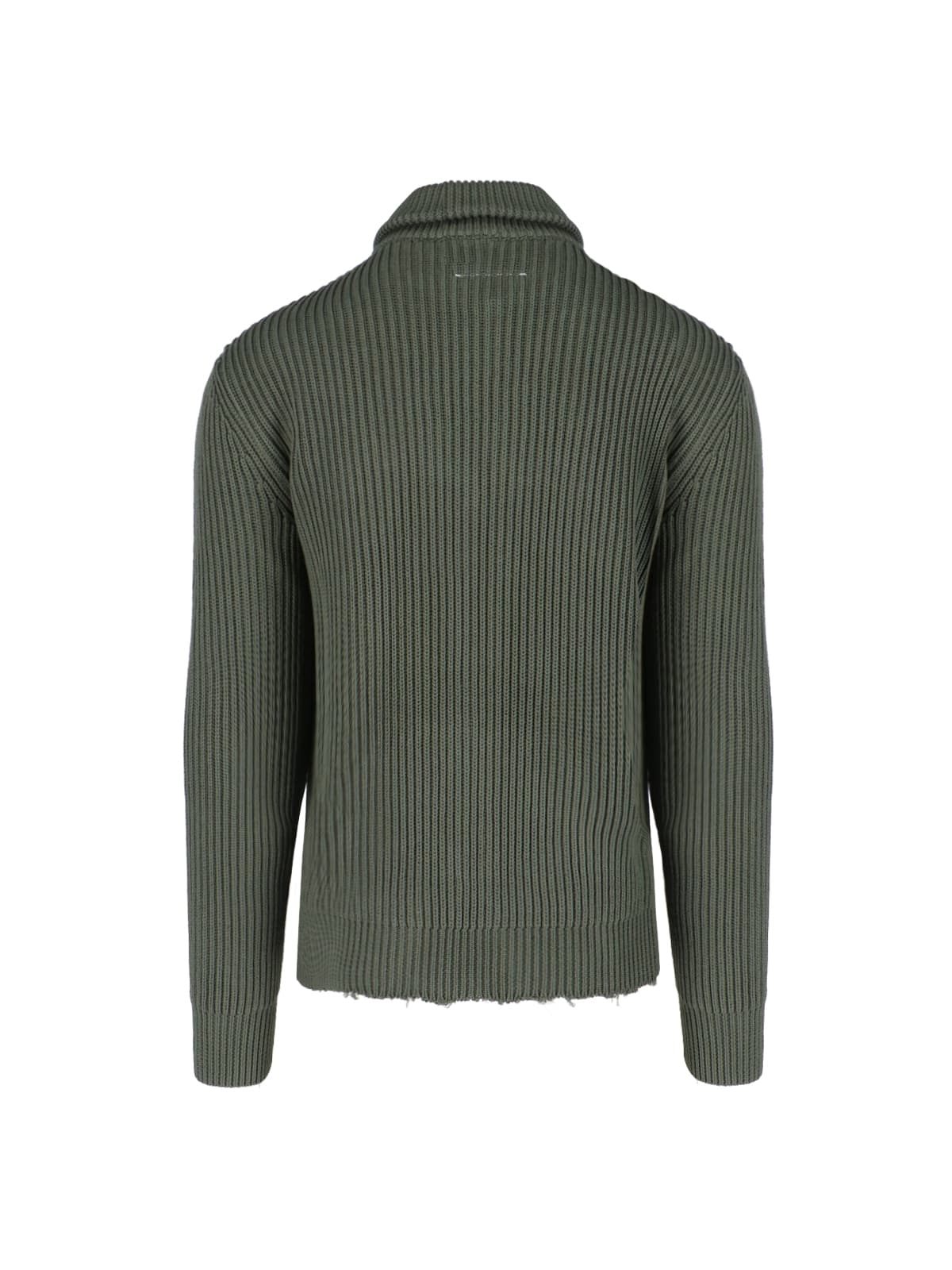 Shop Mm6 Maison Margiela Zip Sweater In Green