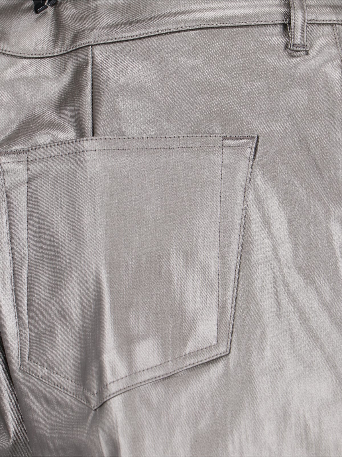 Shop Rick Owens Coated Jeans In Gray