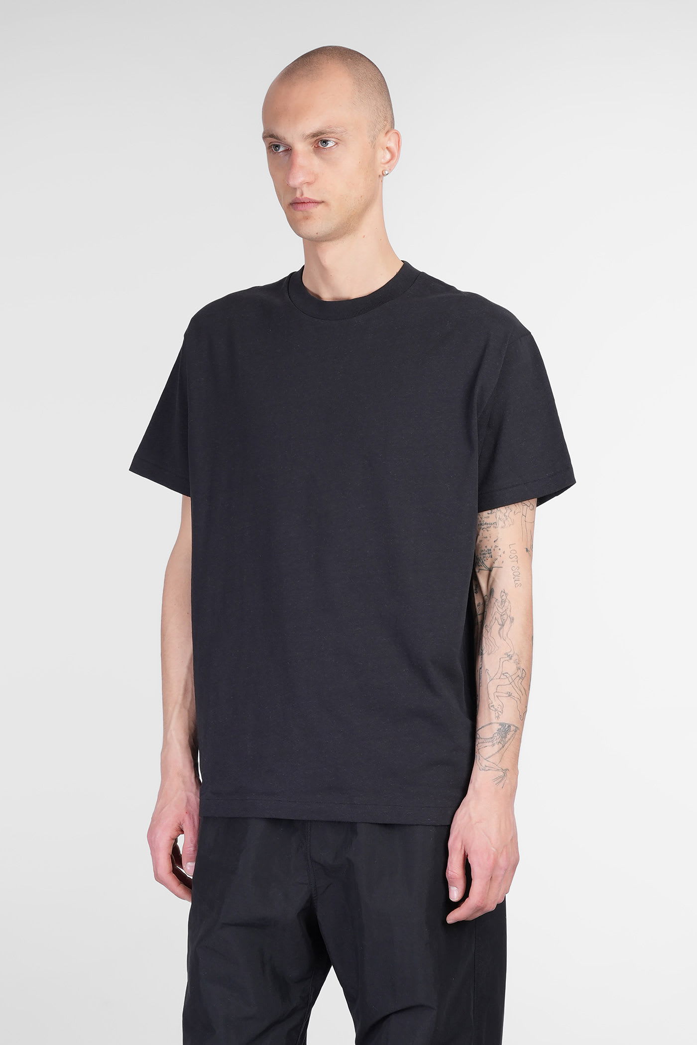 John Elliott T-shirt In Black Cotton