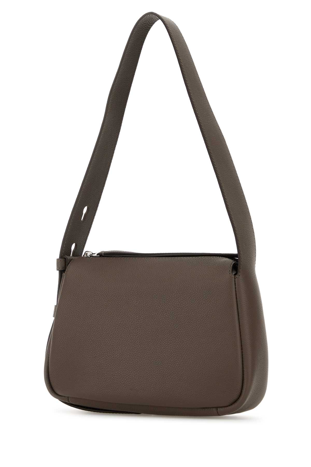 Tory Burch Mud Leather Small Romi Shoulder Bag In Gray