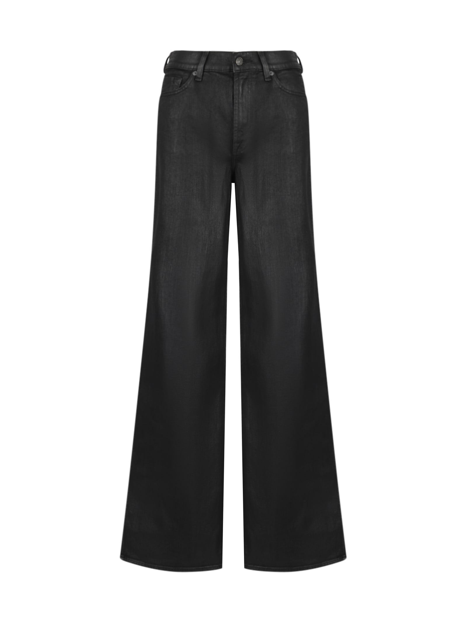 Shop 7 For All Mankind Denim Pants In Black