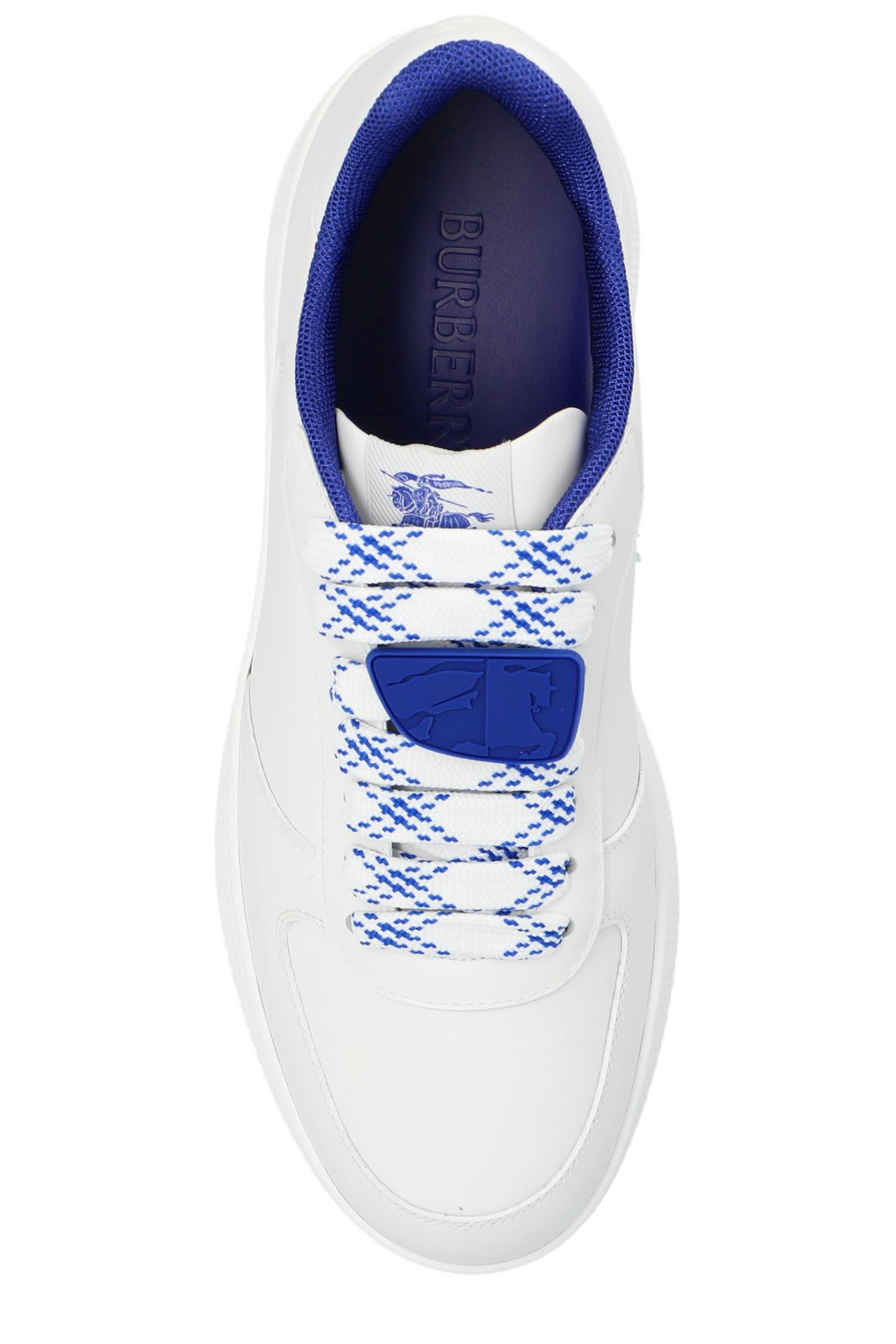 Shop Burberry Terrace Low-top Sneakers In White